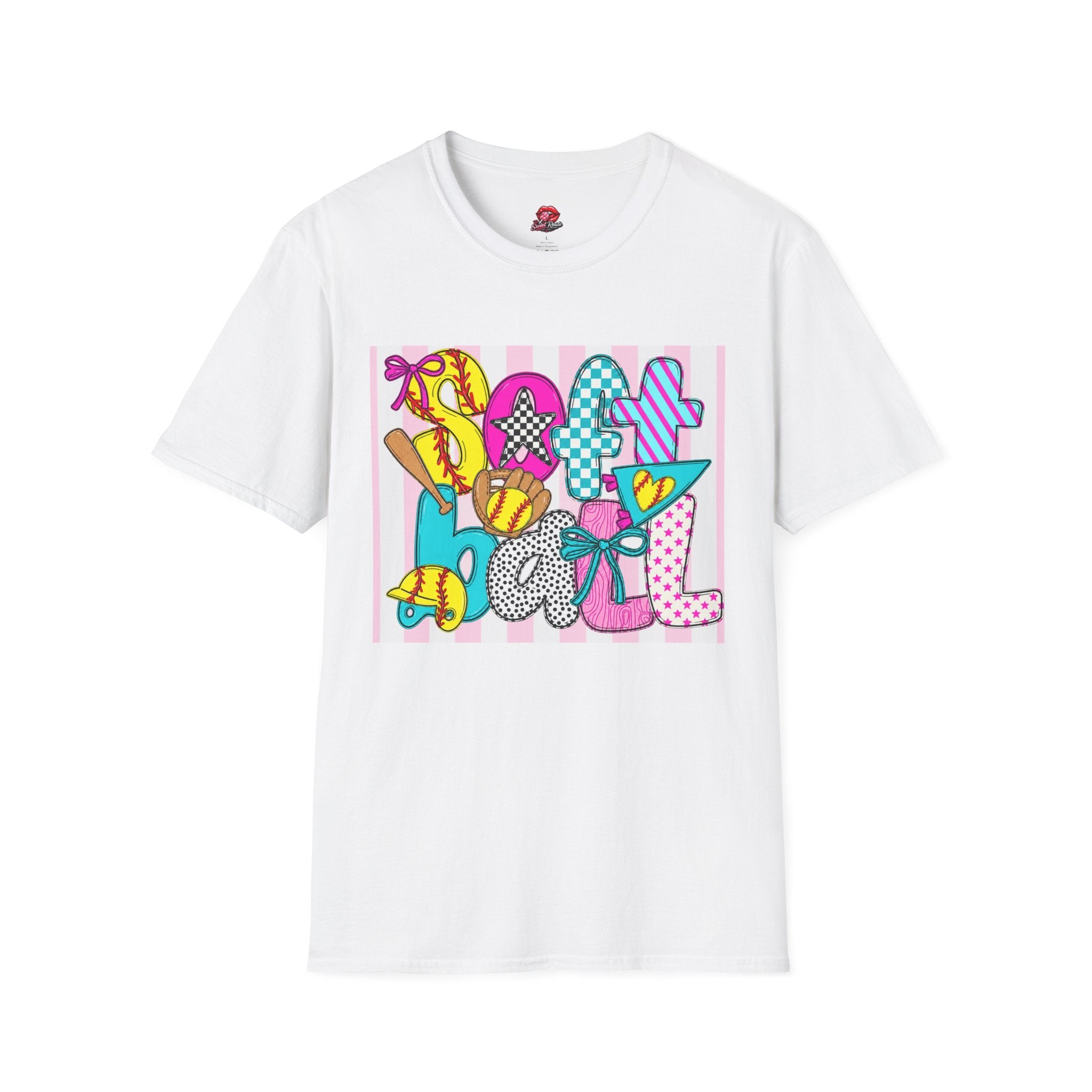 Colorful Pop Art Softball Tee