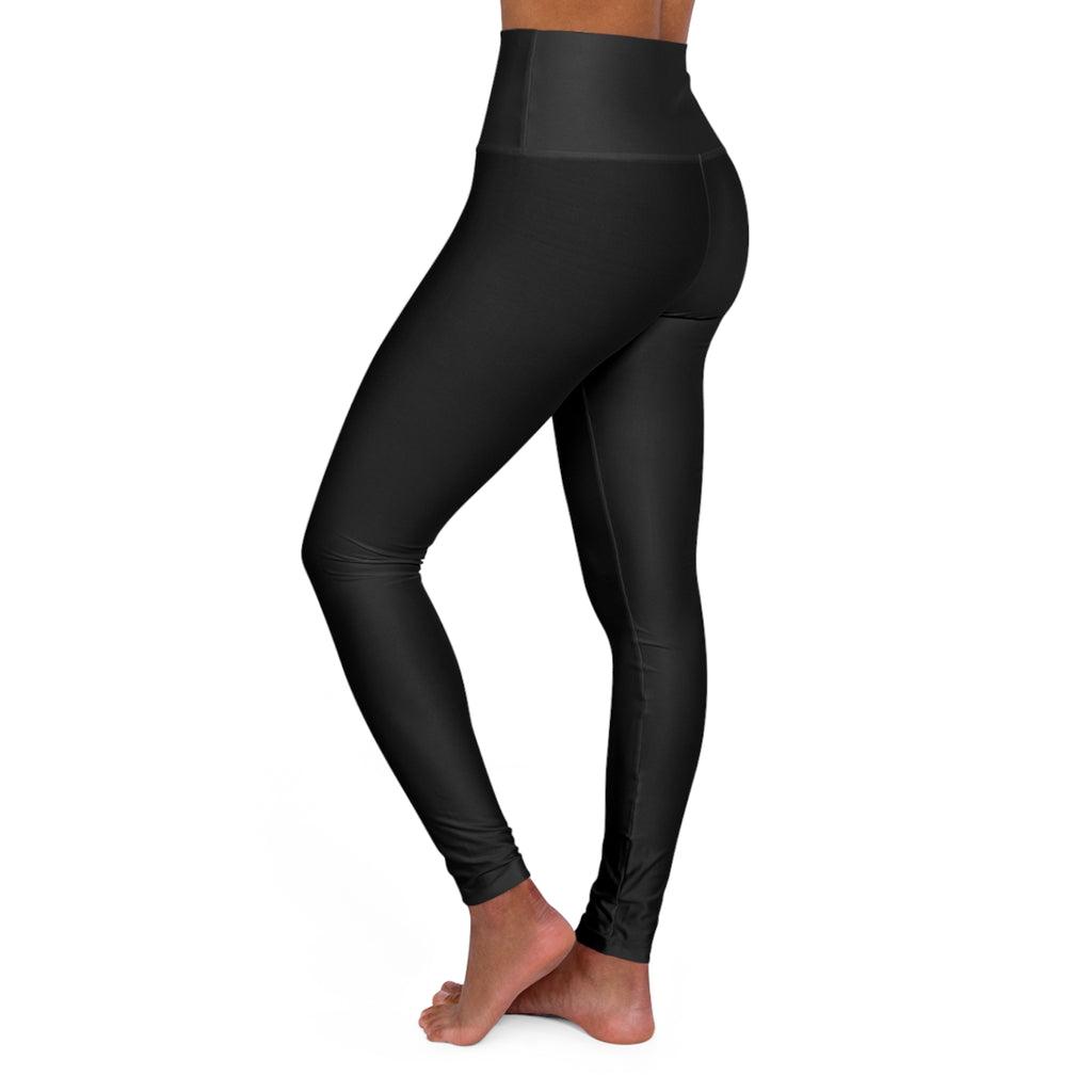 High-Waist Sweet Route Black Yoga Leggings