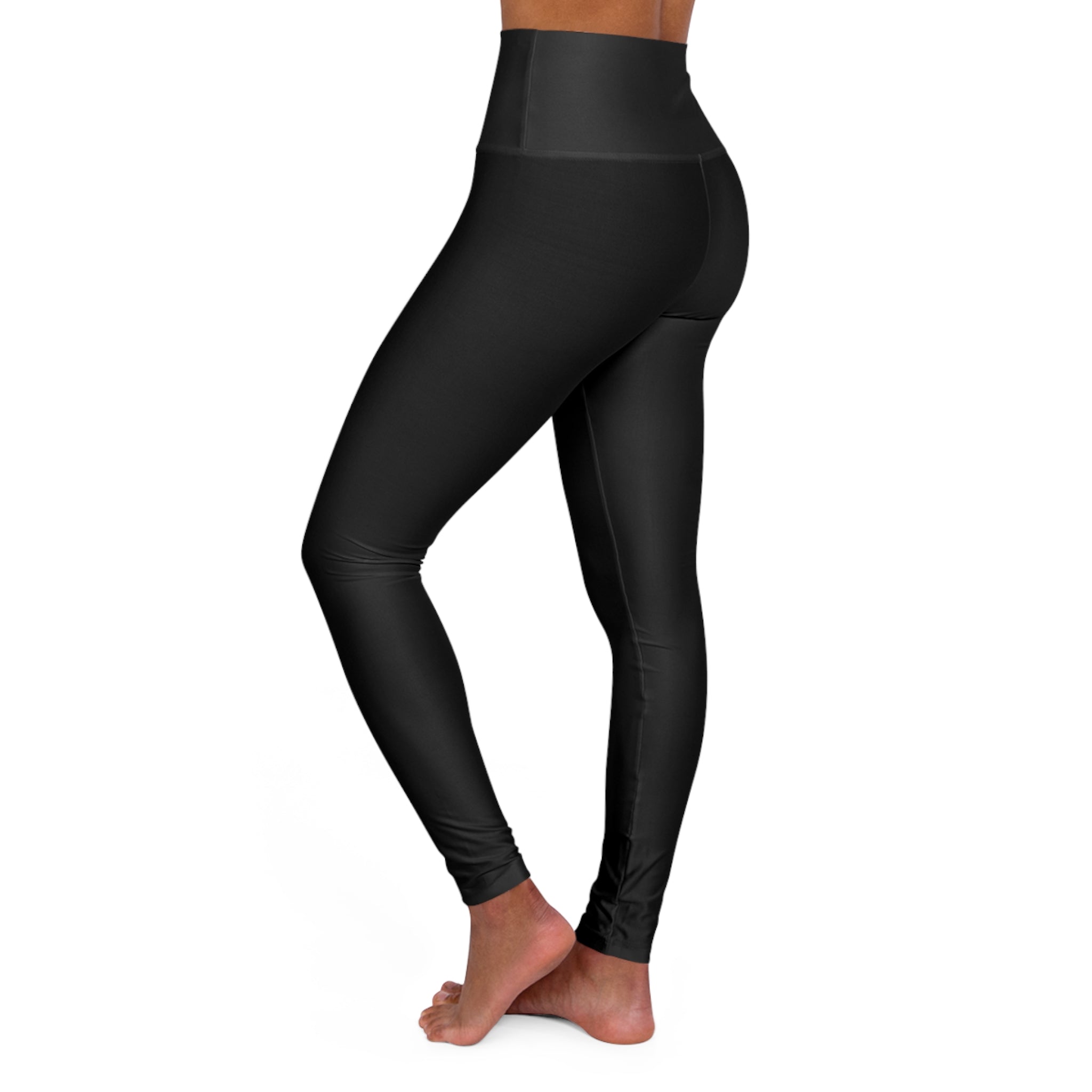 High-Waist Sweet Route Black Yoga Leggings