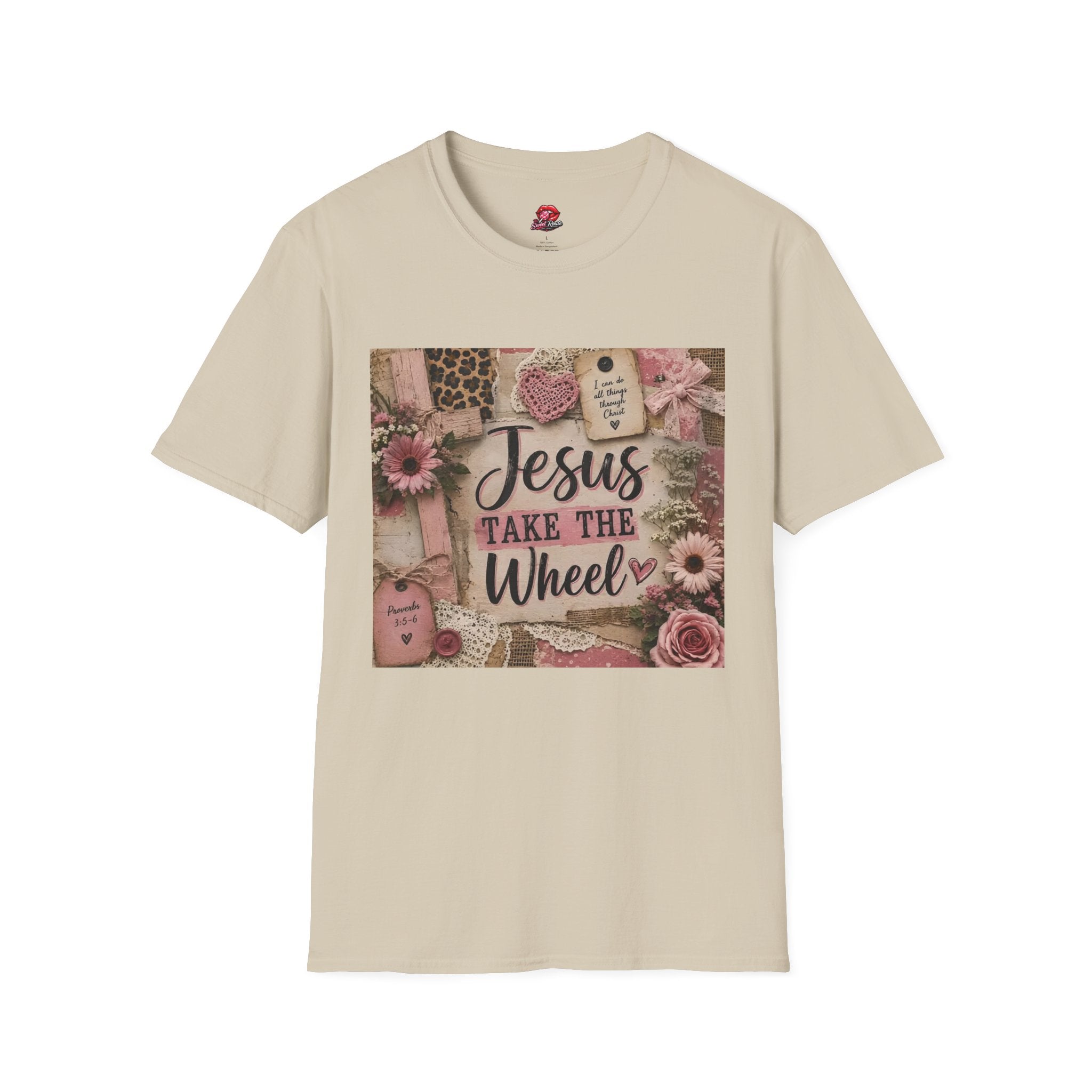Jesus Take the Wheel Floral Vintage Graphic Tee