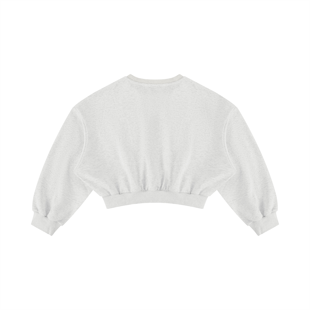 Sweet Route Women's Boxy Cropped Crewneck Sweatshirt