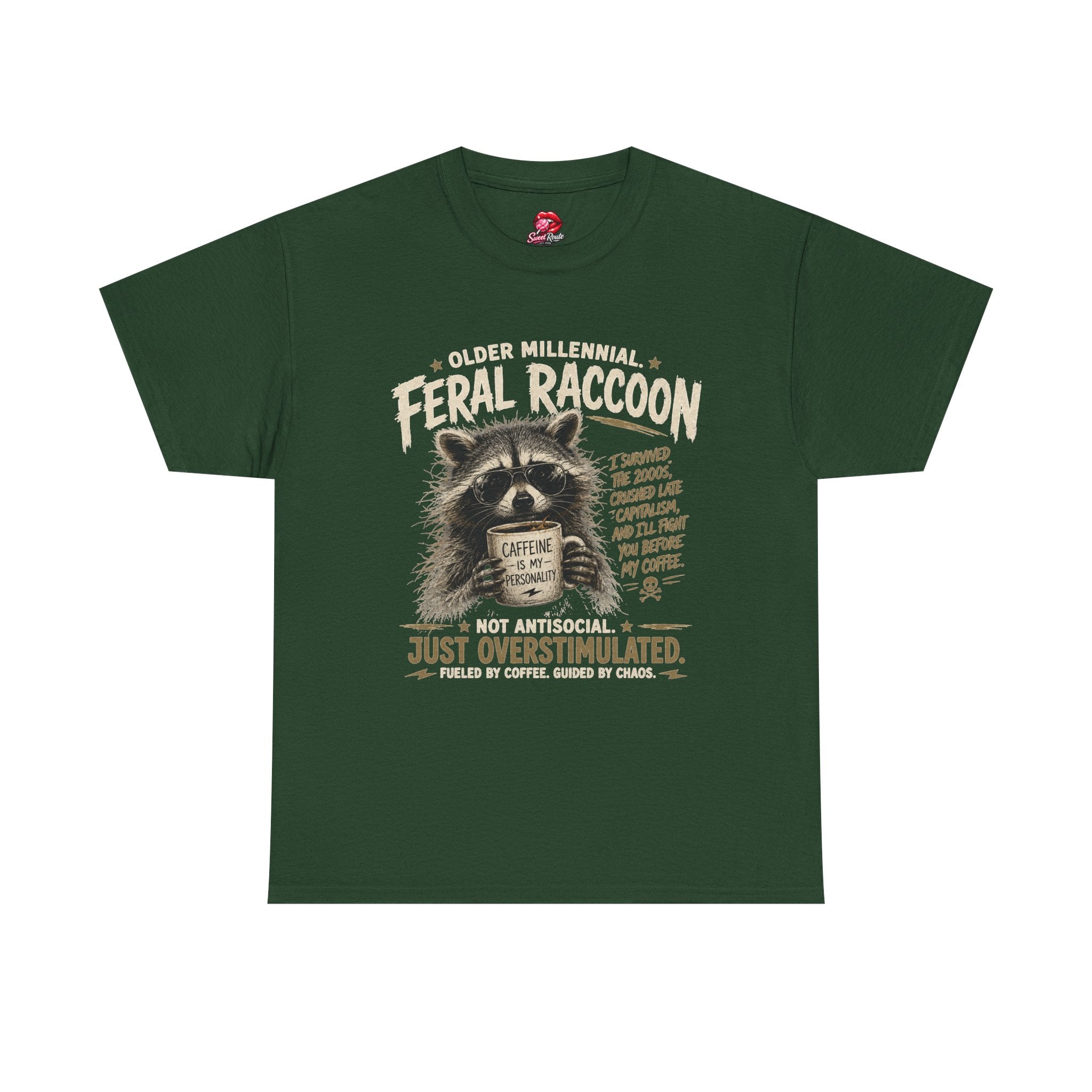 Feral Raccoon Coffee Mug Tee, T-Shirt