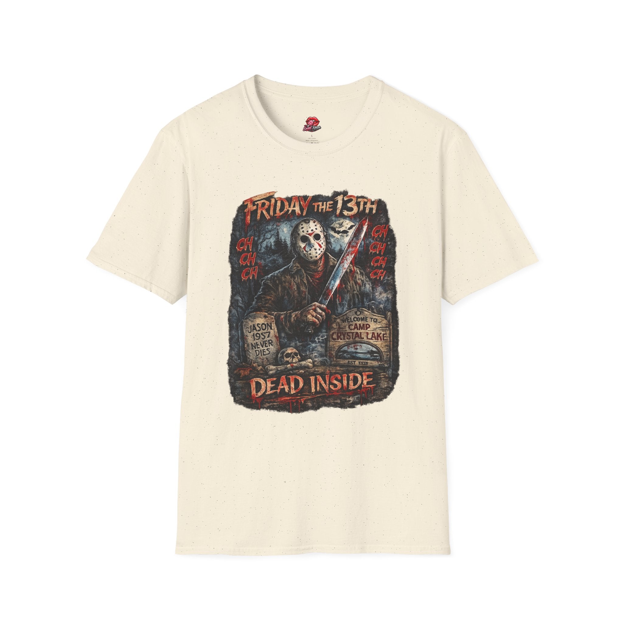 Friday the 13th Jason Mask Graphic T-Shirt | Vintage Horror Movie Tee | Slasher Halloween Shirt | Horror Fan Gift