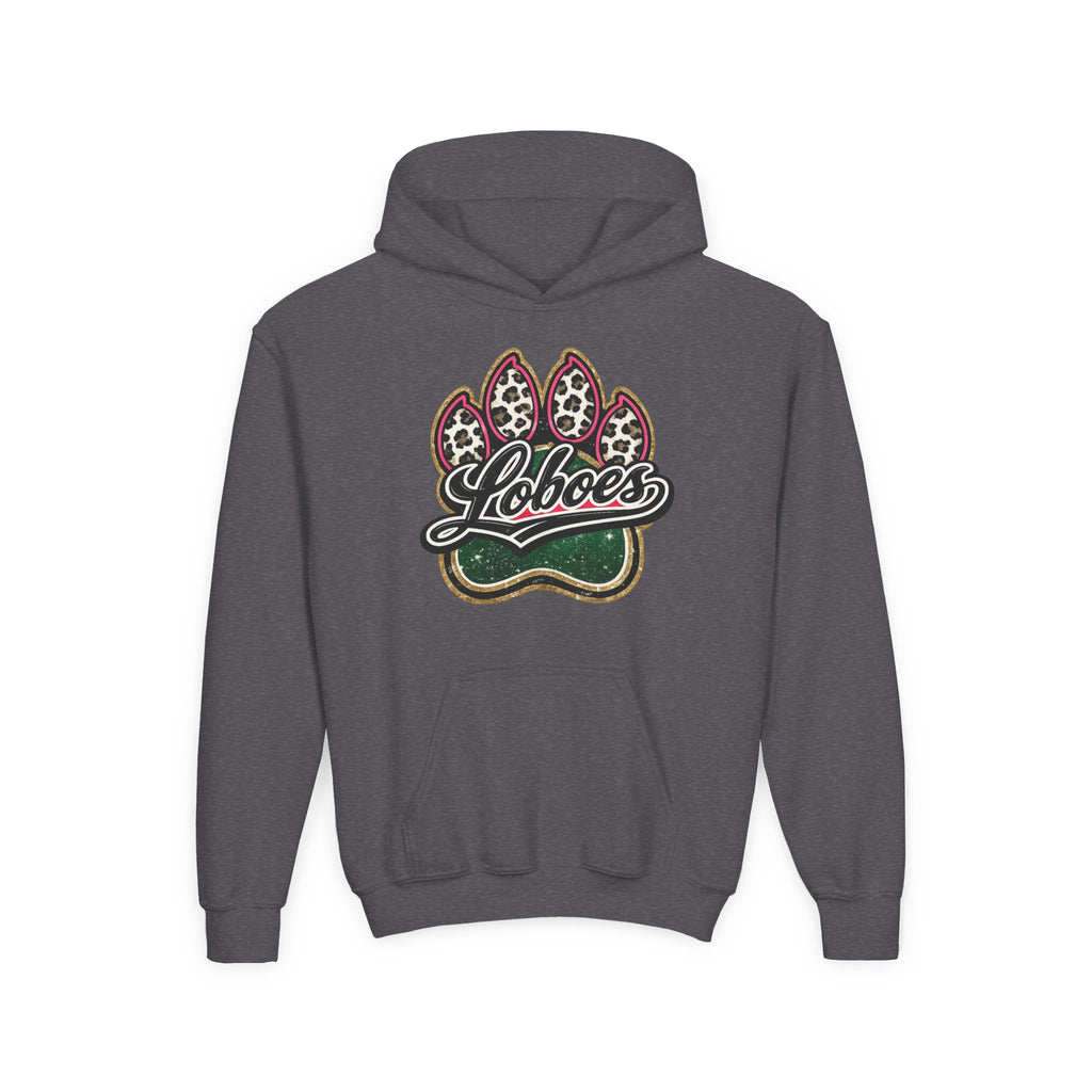 Youth Hoodie with 'Loboes' Paw