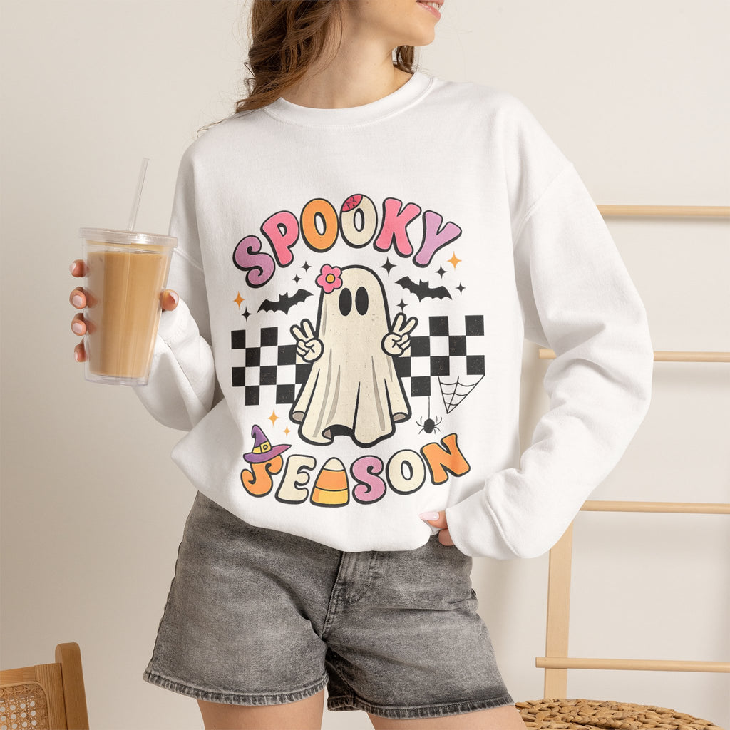 Spooky Season Ghost Crewneck Sweatshirt