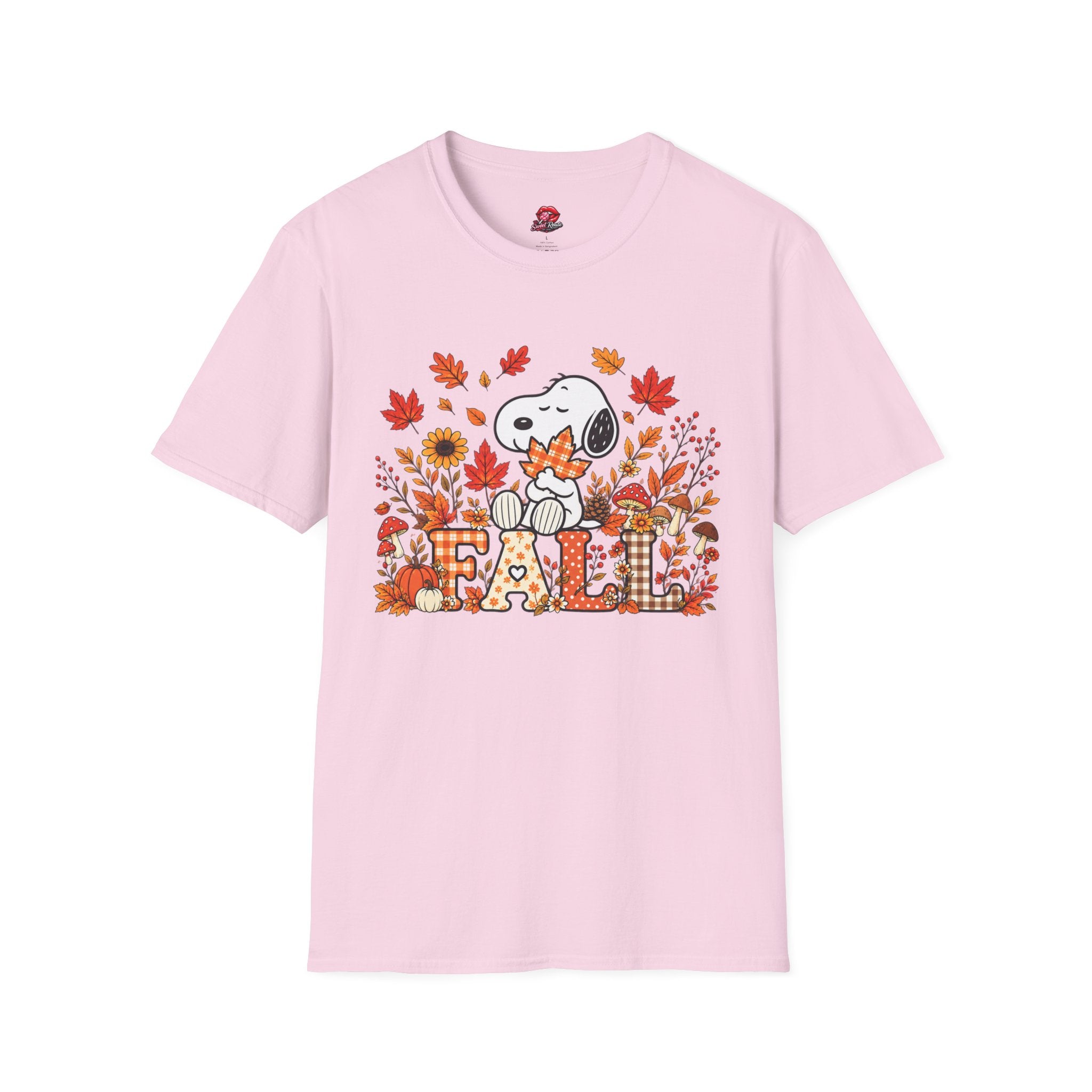 Cute Autumn Leaves & Pumpkins Snoopy Tee