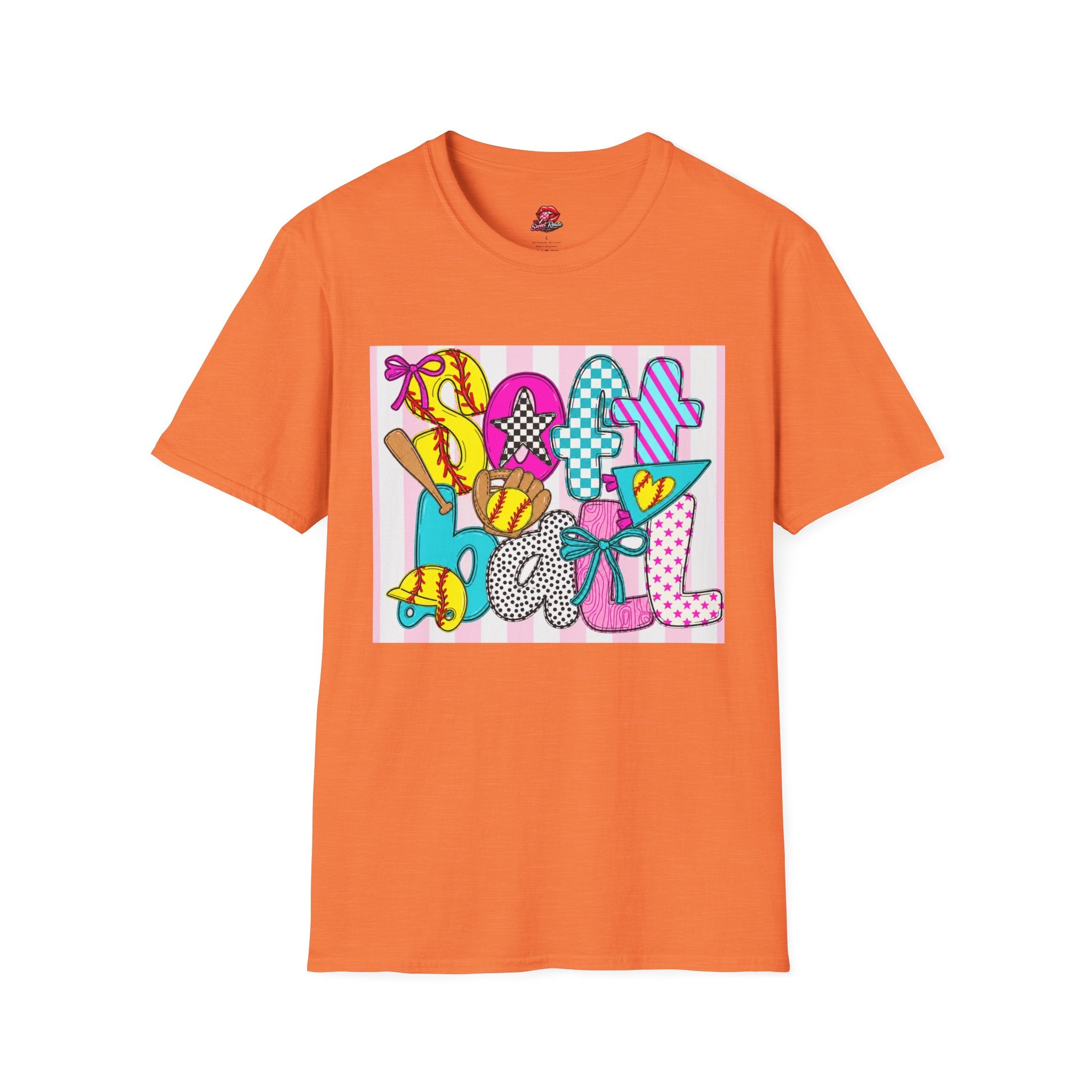 Colorful Pop Art Softball Tee
