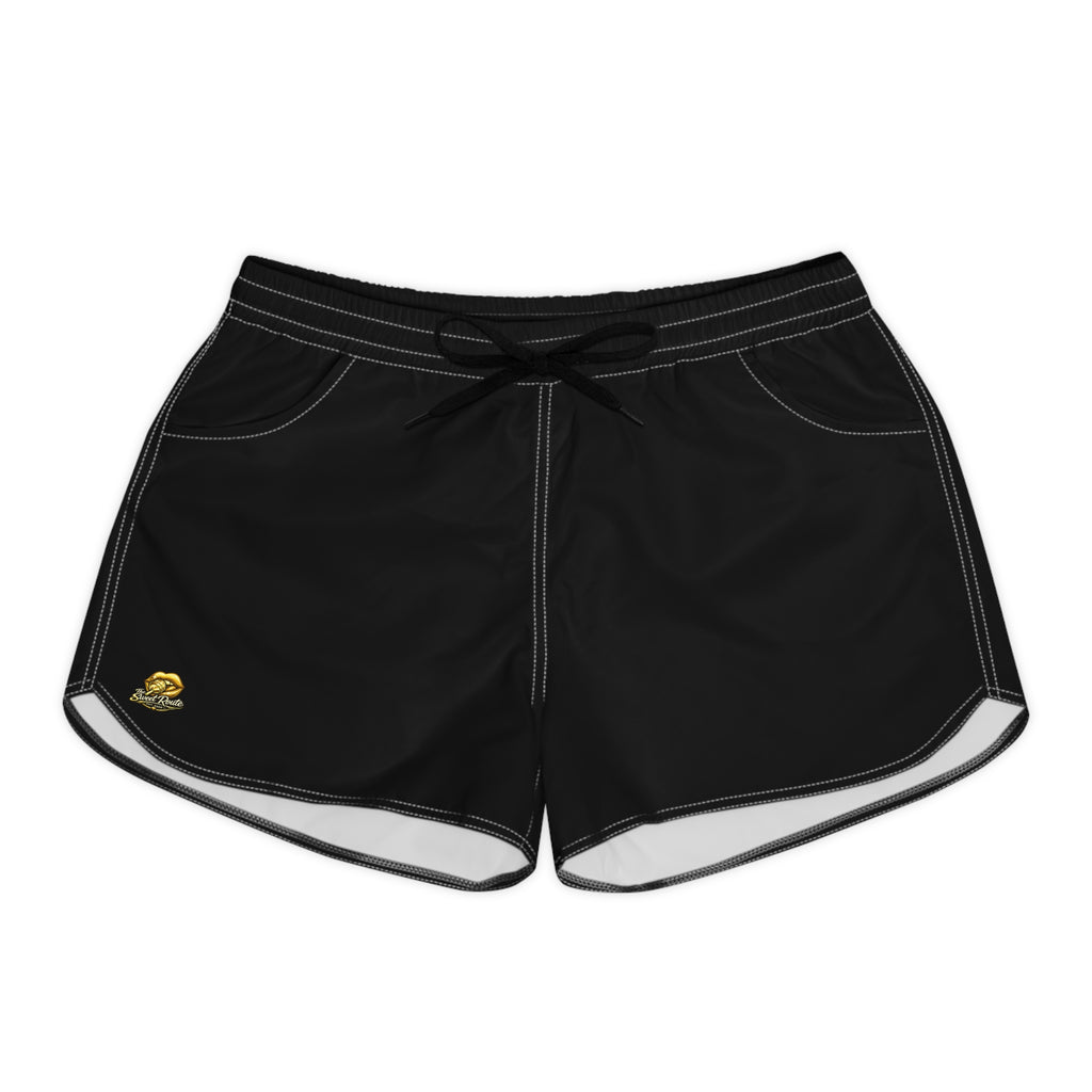 Sweet Route Black Women's Casual Shorts