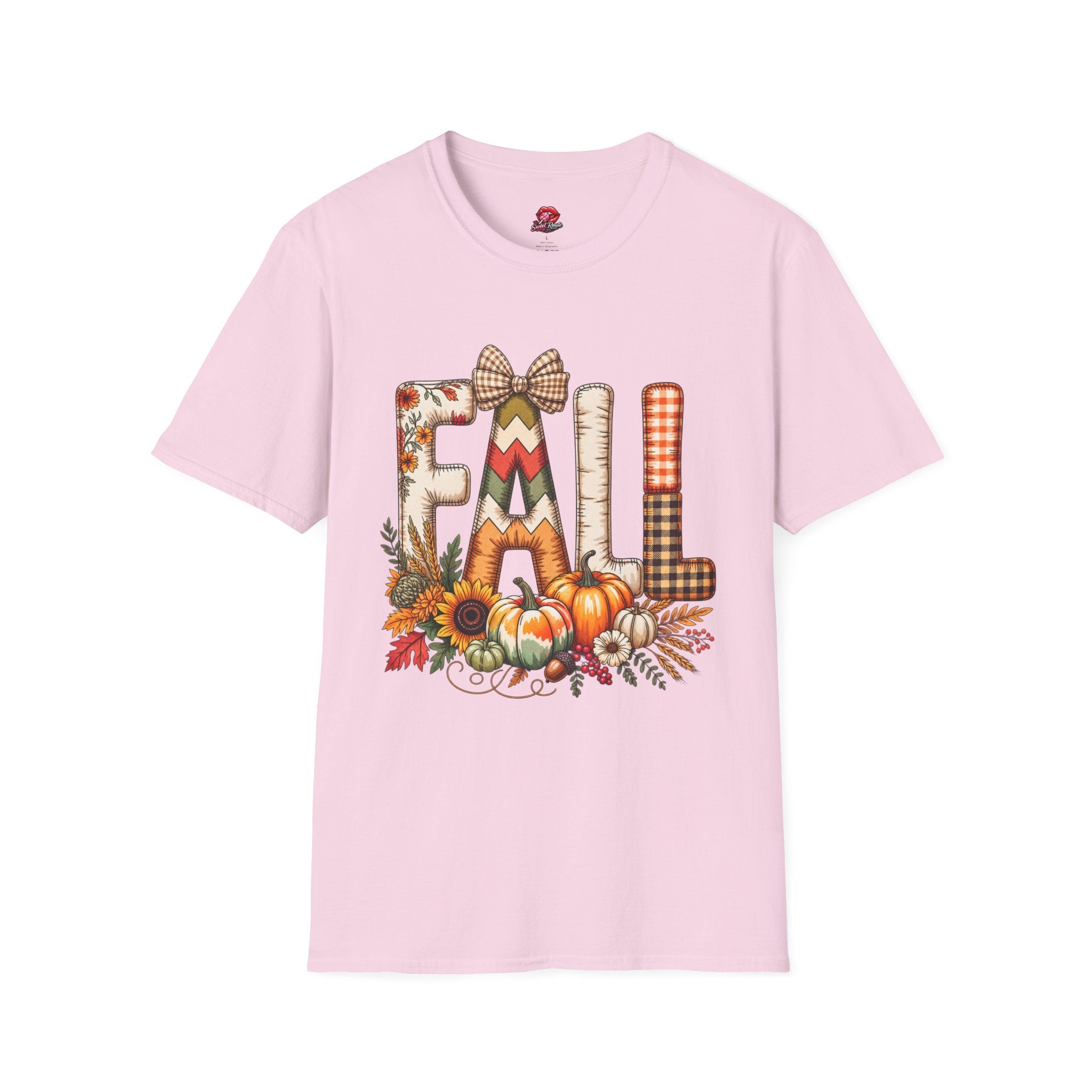 Pumpkin, Plaid & Floral Autumn Tee