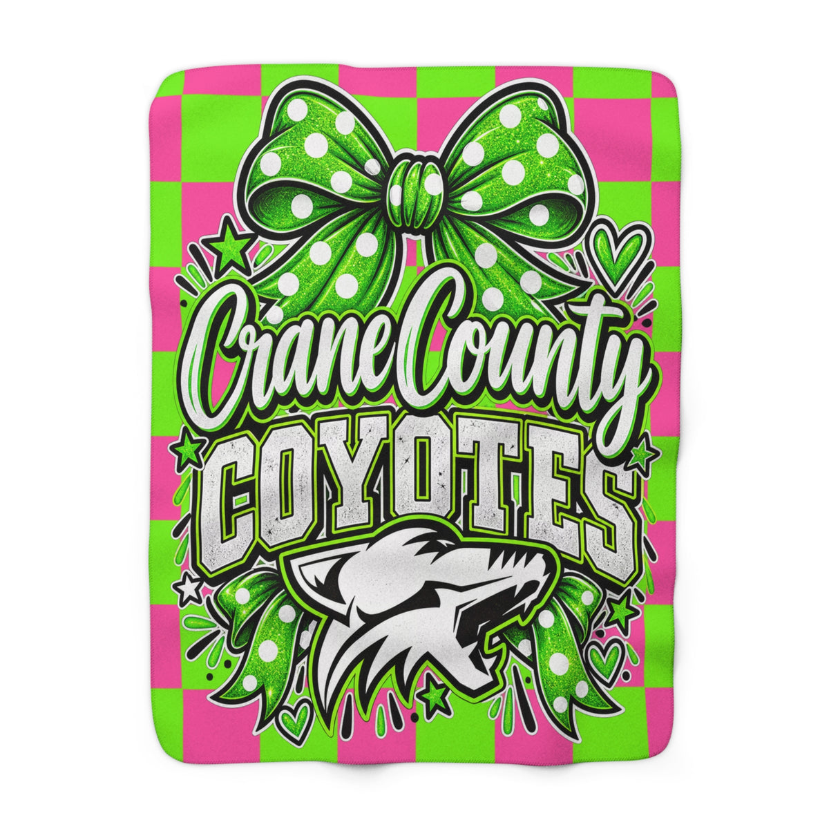 Crane County Coyotes Sherpa Blanket