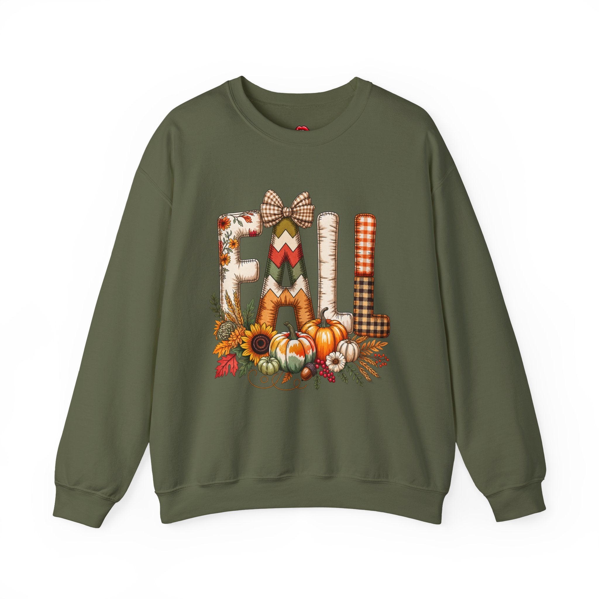 Autumn Pumpkins & Plaid Lettering Crewneck