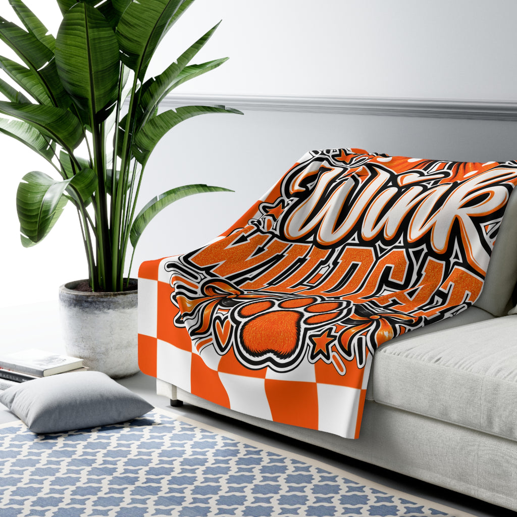 Wink Wildcats Sherpa Blanket