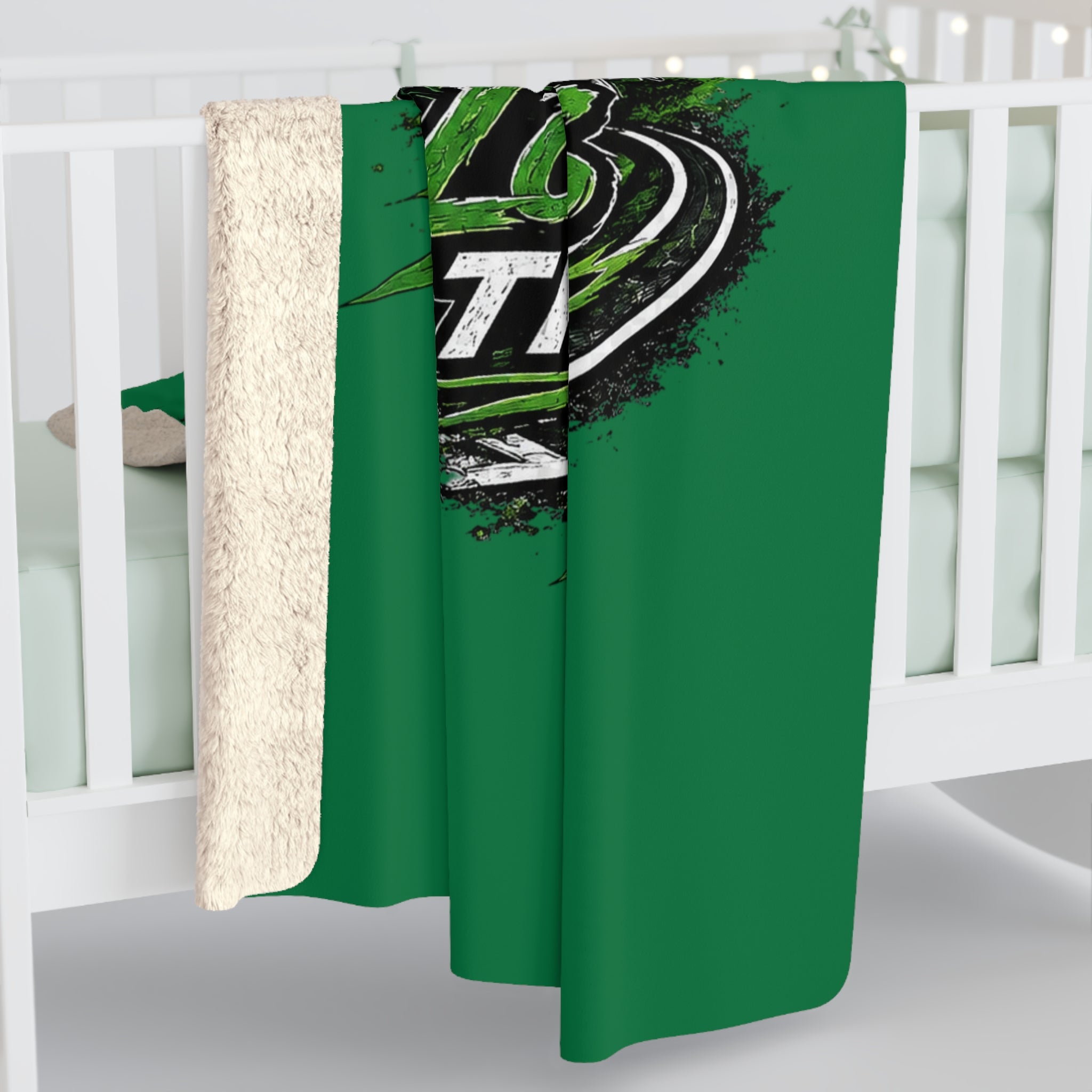 Monahans Loboes Track Sherpa Fleece Blanket