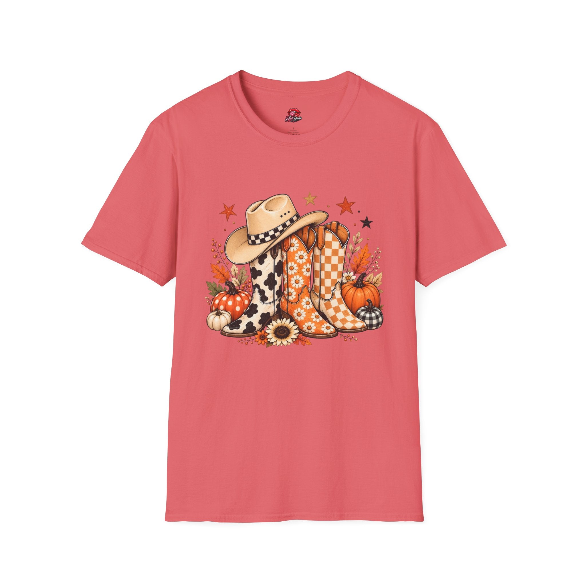 Cowgirl Boots & Cowboy Fall Hat T‑Shirt