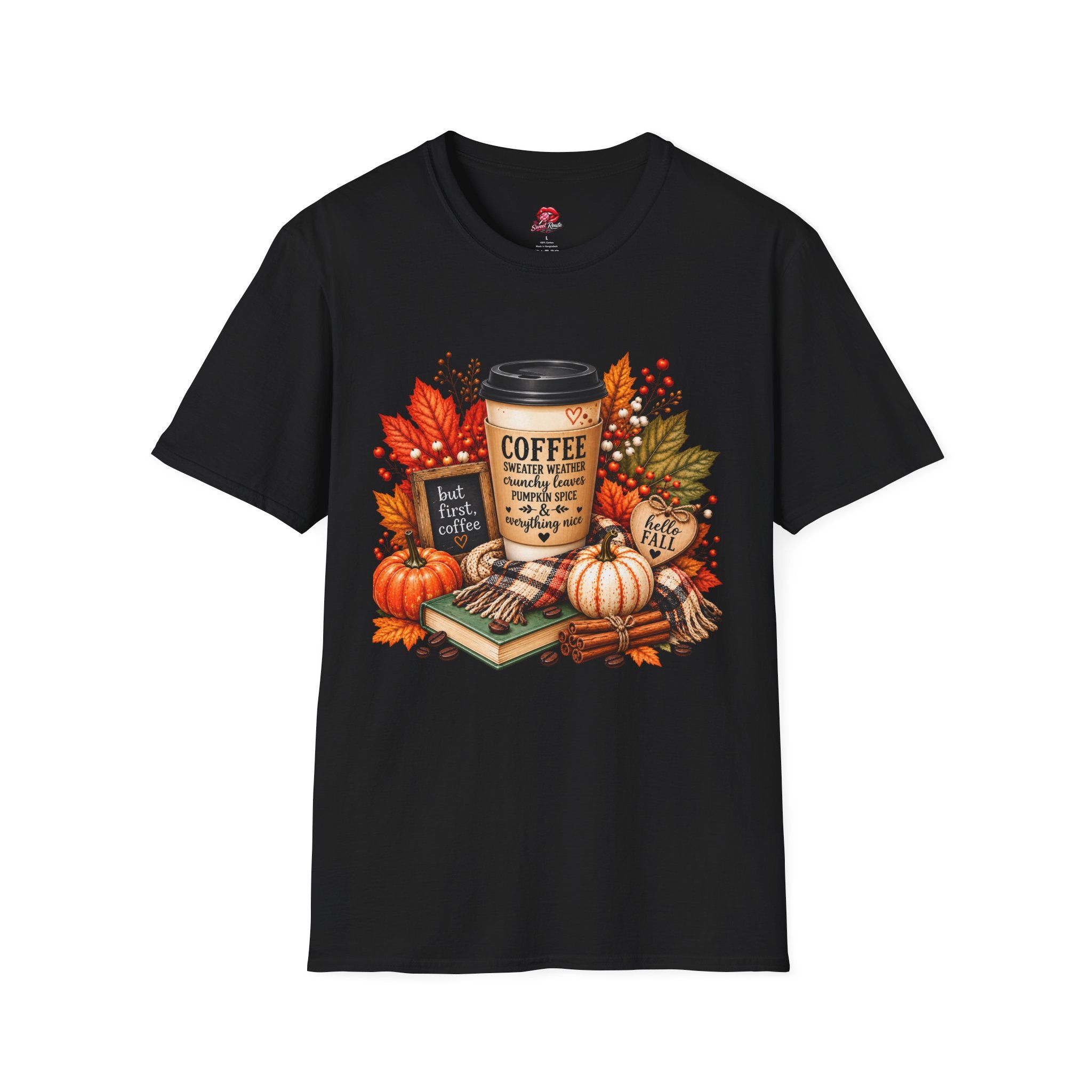 Pumpkin Spice Autumn Coffee Graphic Tee