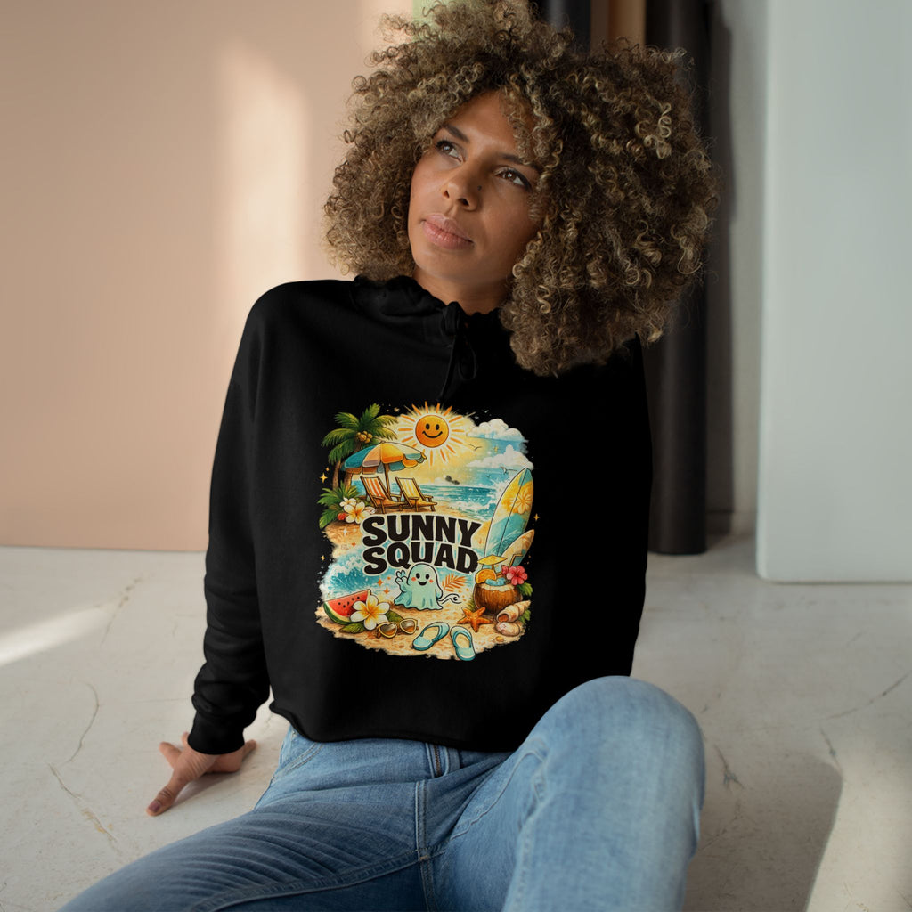 Sunny Squad Crop Hoodie