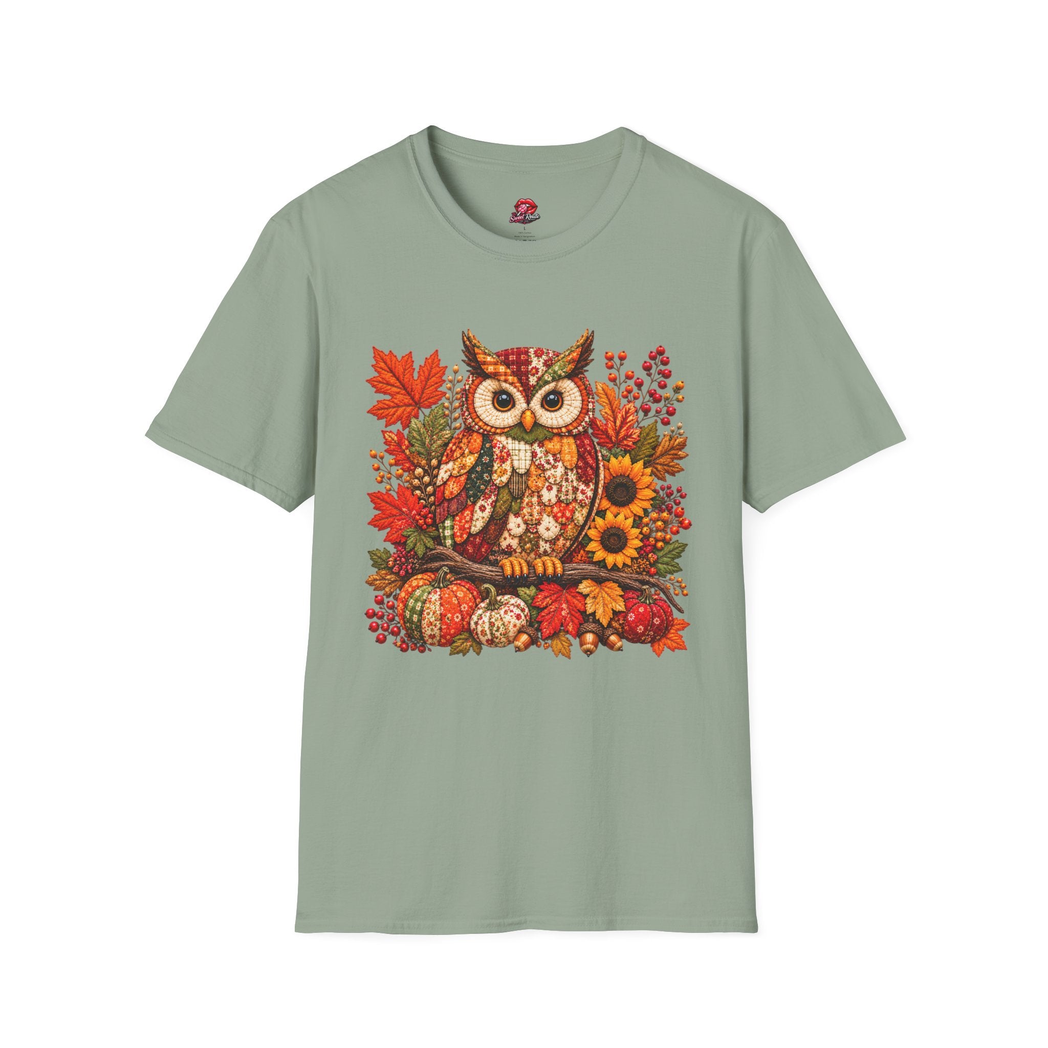 Quilted Style Autumn Owl T-Shirt