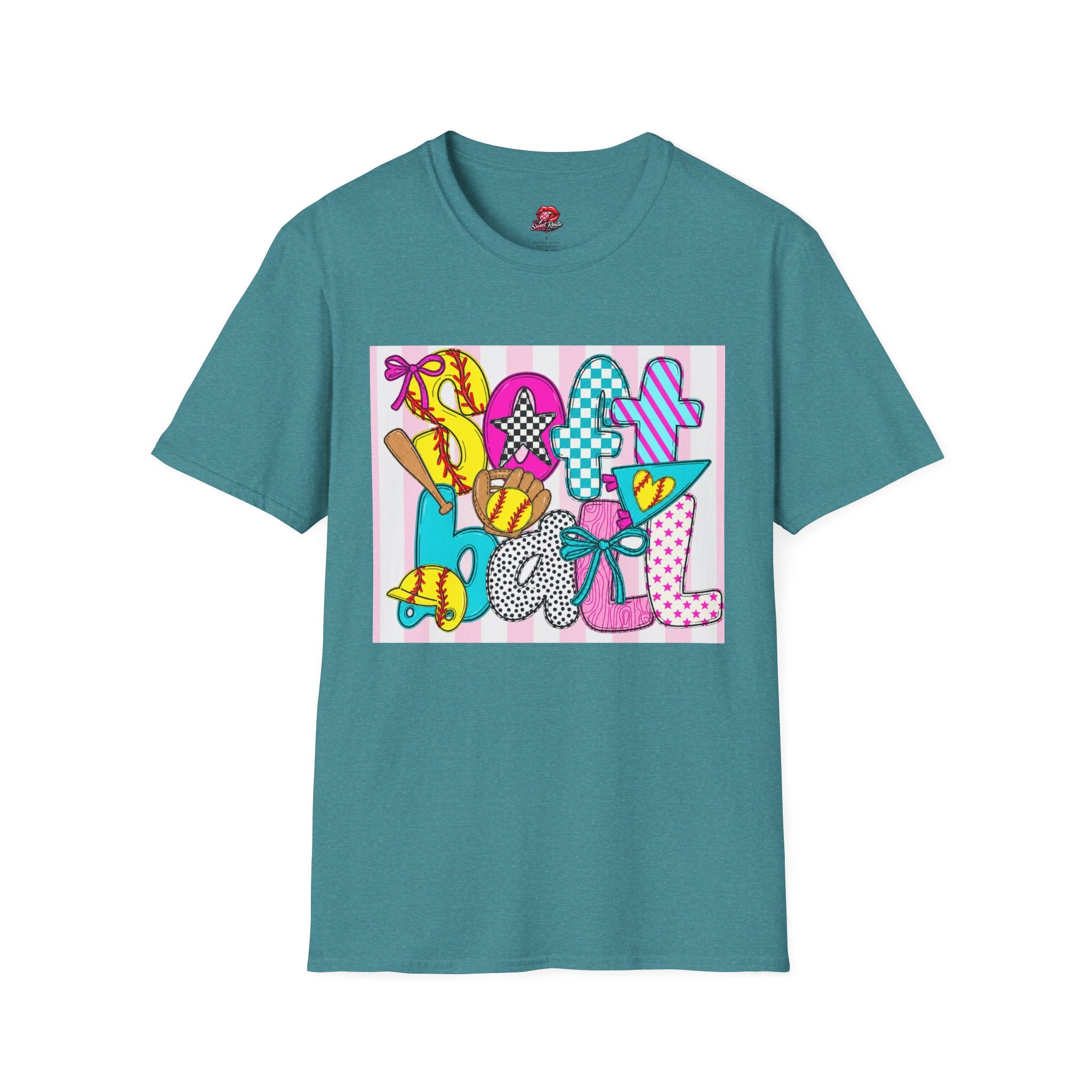 Colorful Pop Art Softball Tee