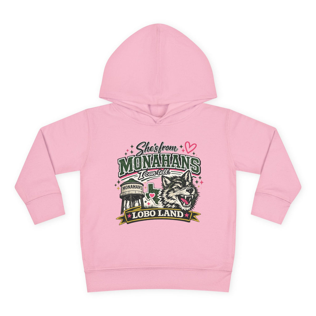 Vintage Worn Toddler Hoodie  Monahans Lobo Land