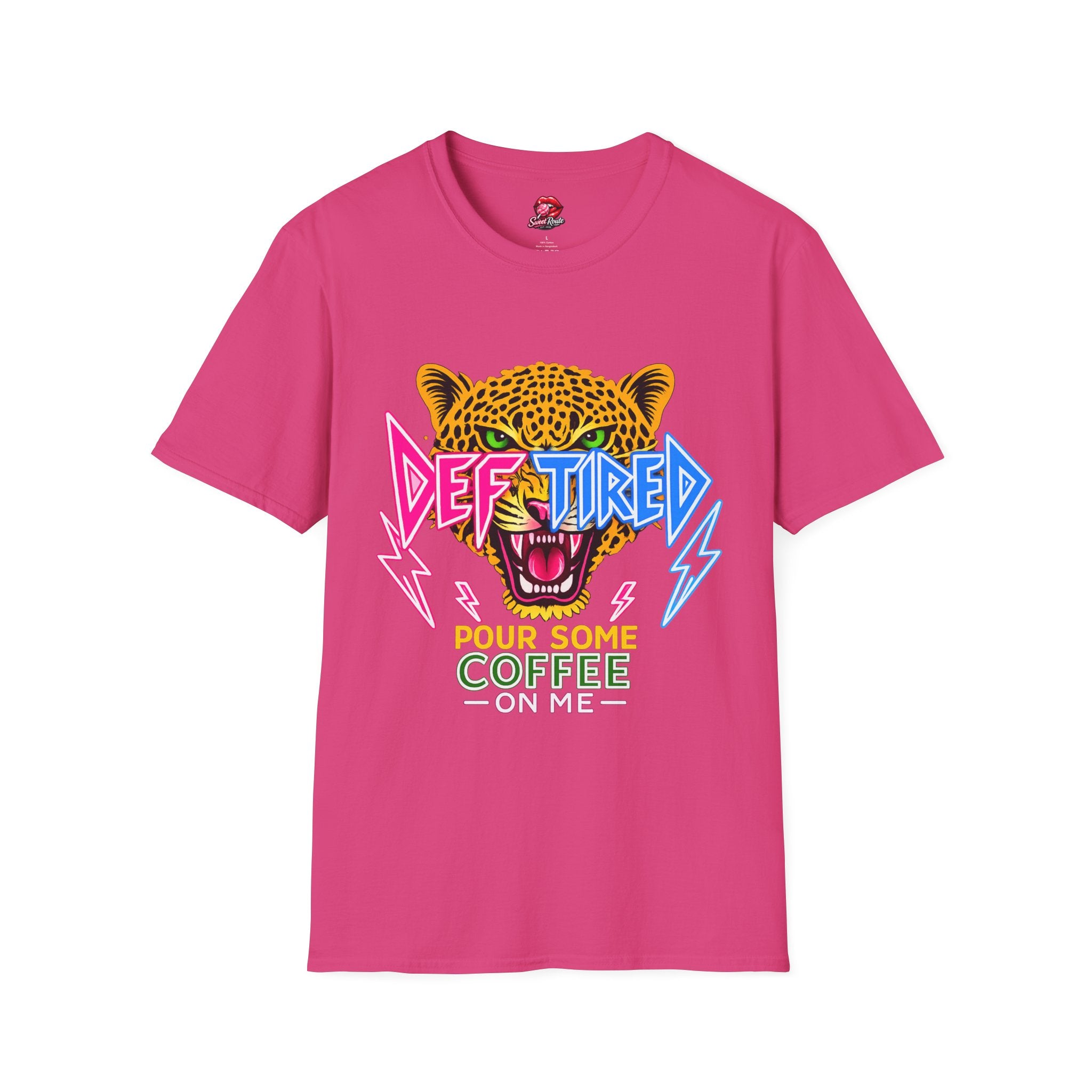 Def-Tired Leopard graphic tee