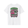 Monahans Loboes Pink Out Game Night T-Shirt – Paw Print Front & Statement Back
