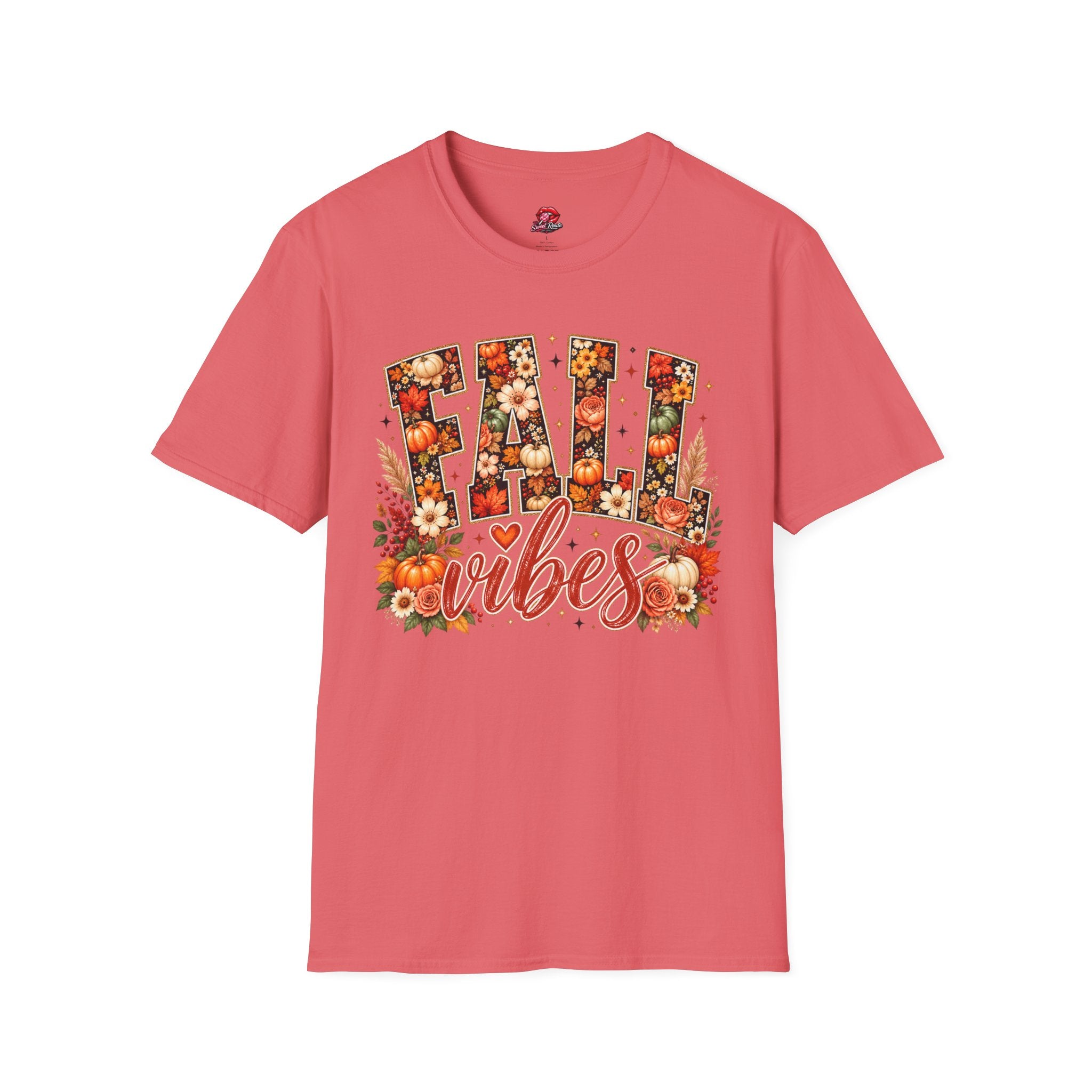Floral Pumpkin Fall Vibes Tee