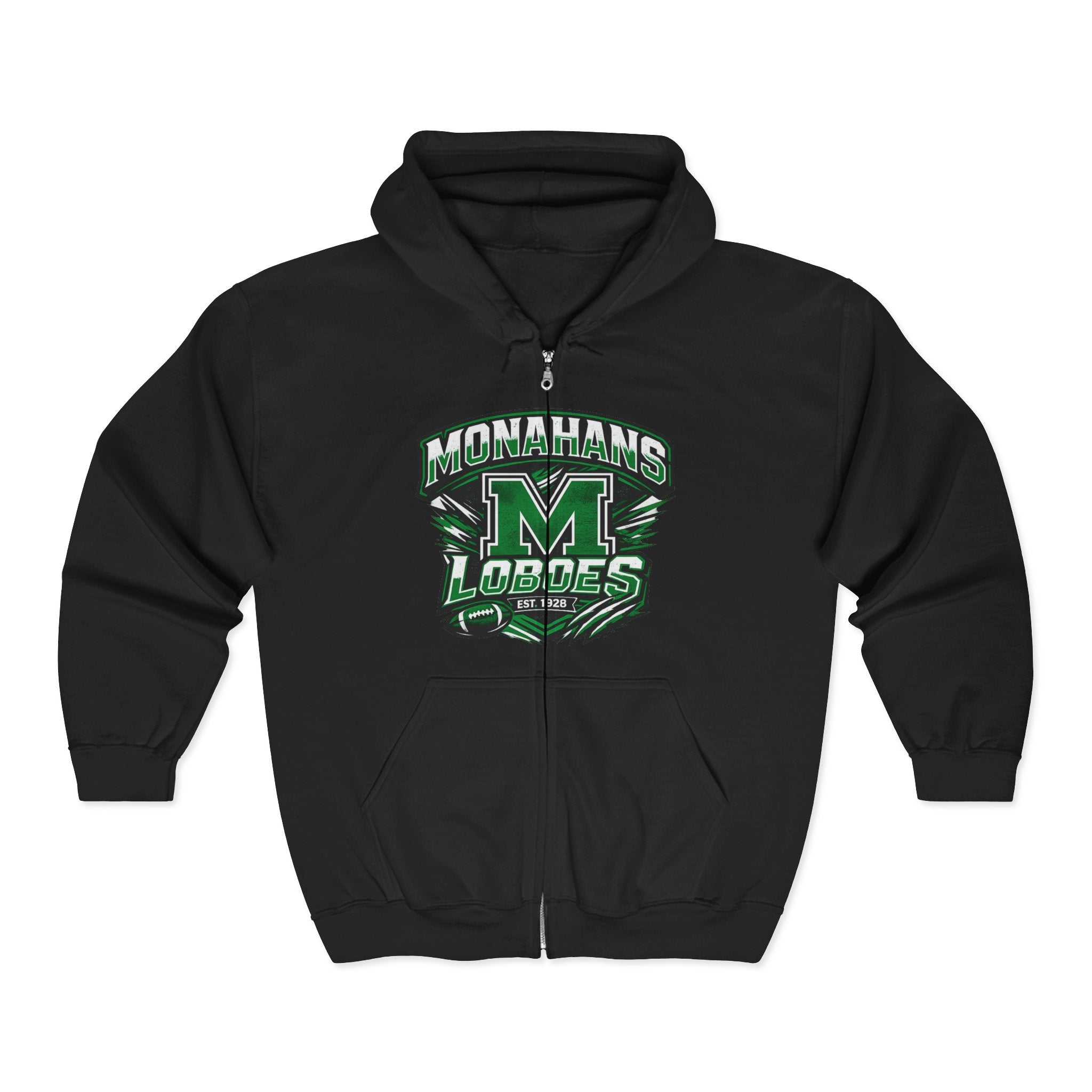 Monahans Loboes M Logo Full-Zip Hoodie
