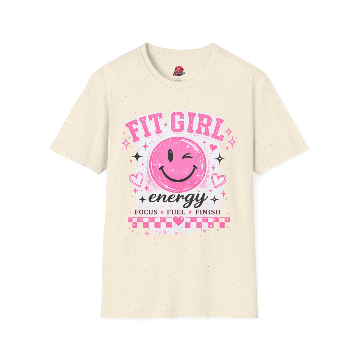 Fit Girl Pink Smiley Fitness Tee
