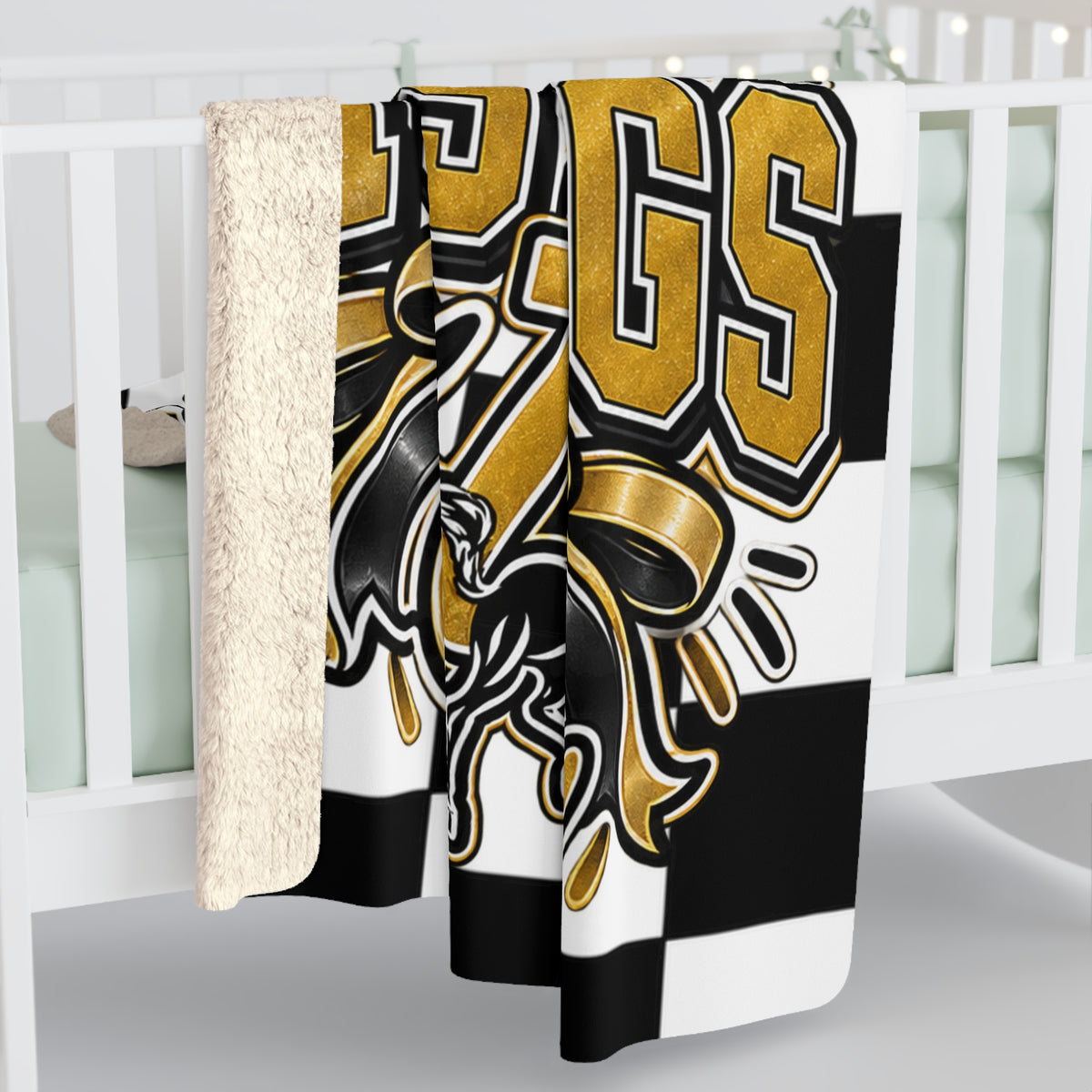Custom Andrews Mustangs Sherpa Blanket