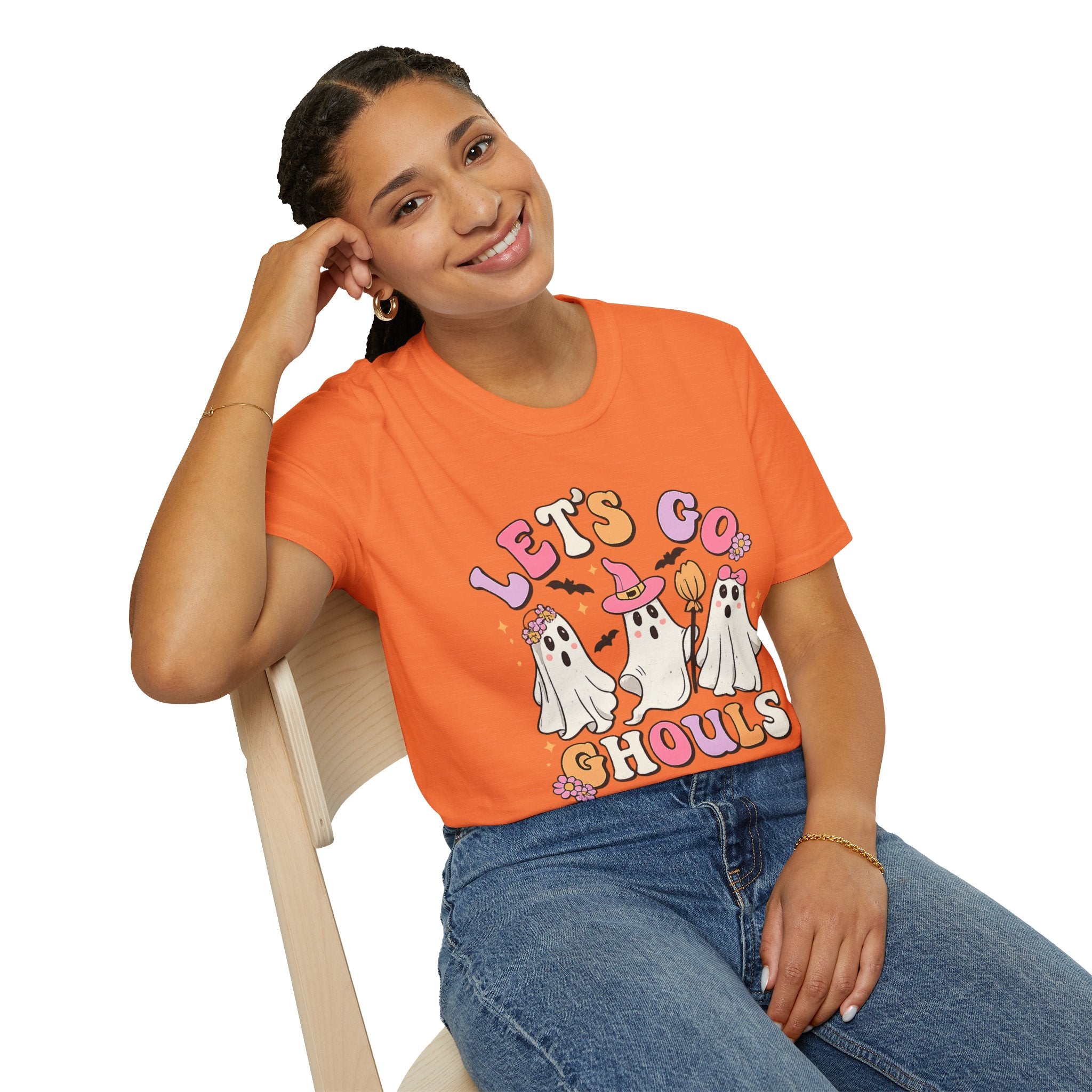Let’s Go Ghouls T-Shirt | Cute Pastel Halloween Ghost Shirt | Funny Spooky Season Tee | Ghost Squad Graphic Tee | Halloween Girls Shirt