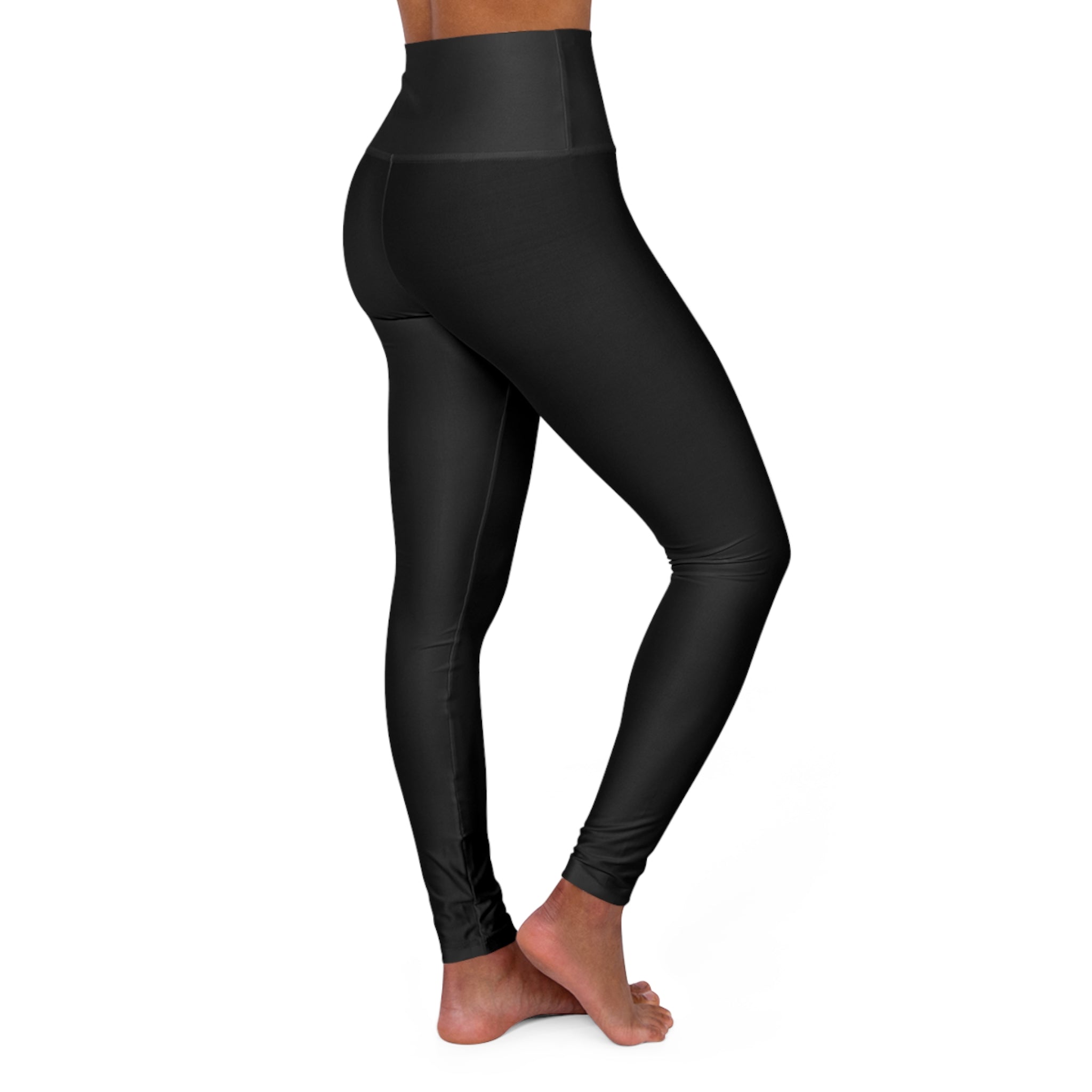 High-Waist Sweet Route Black Yoga Leggings