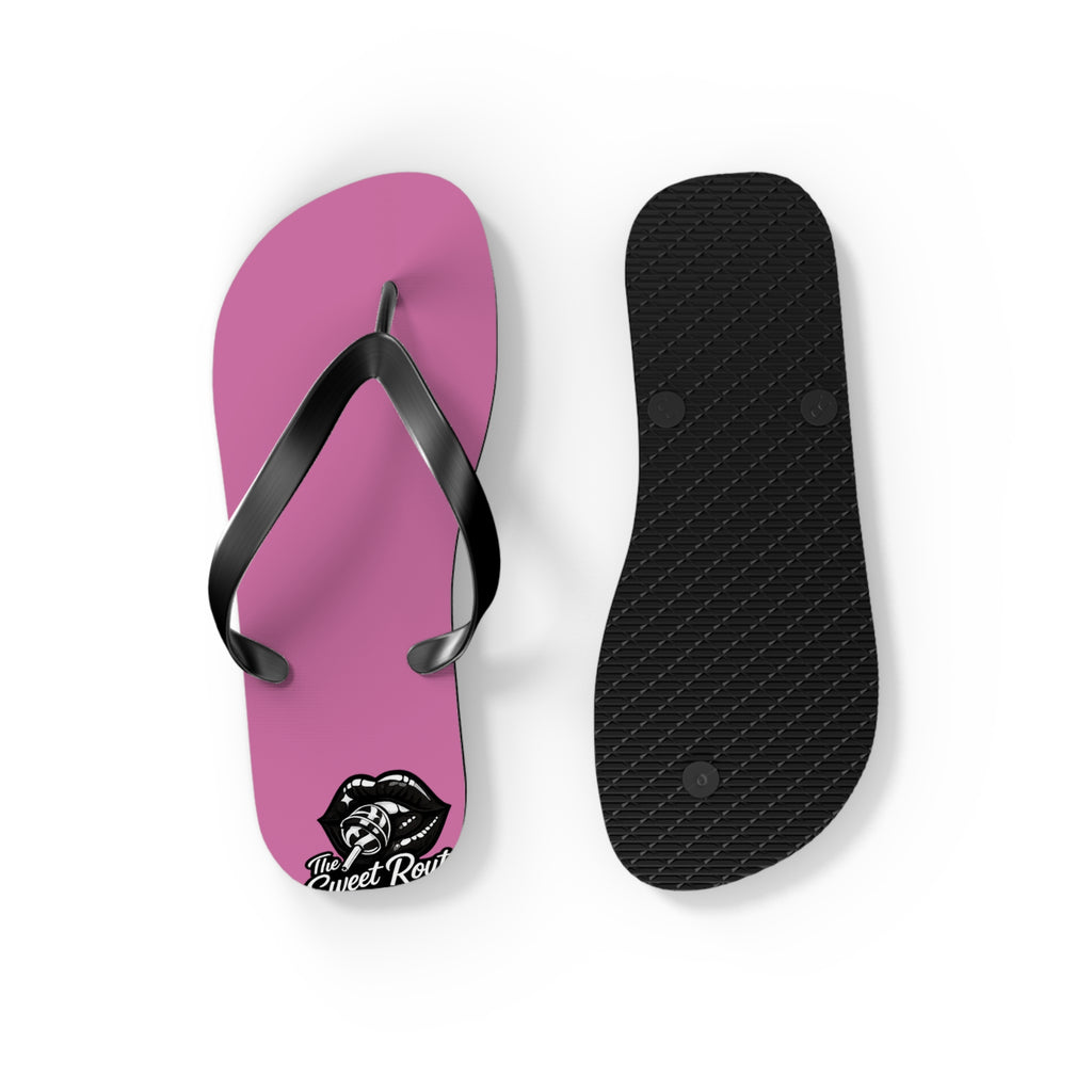 Pink Sweet Route Logo Beach Sandals