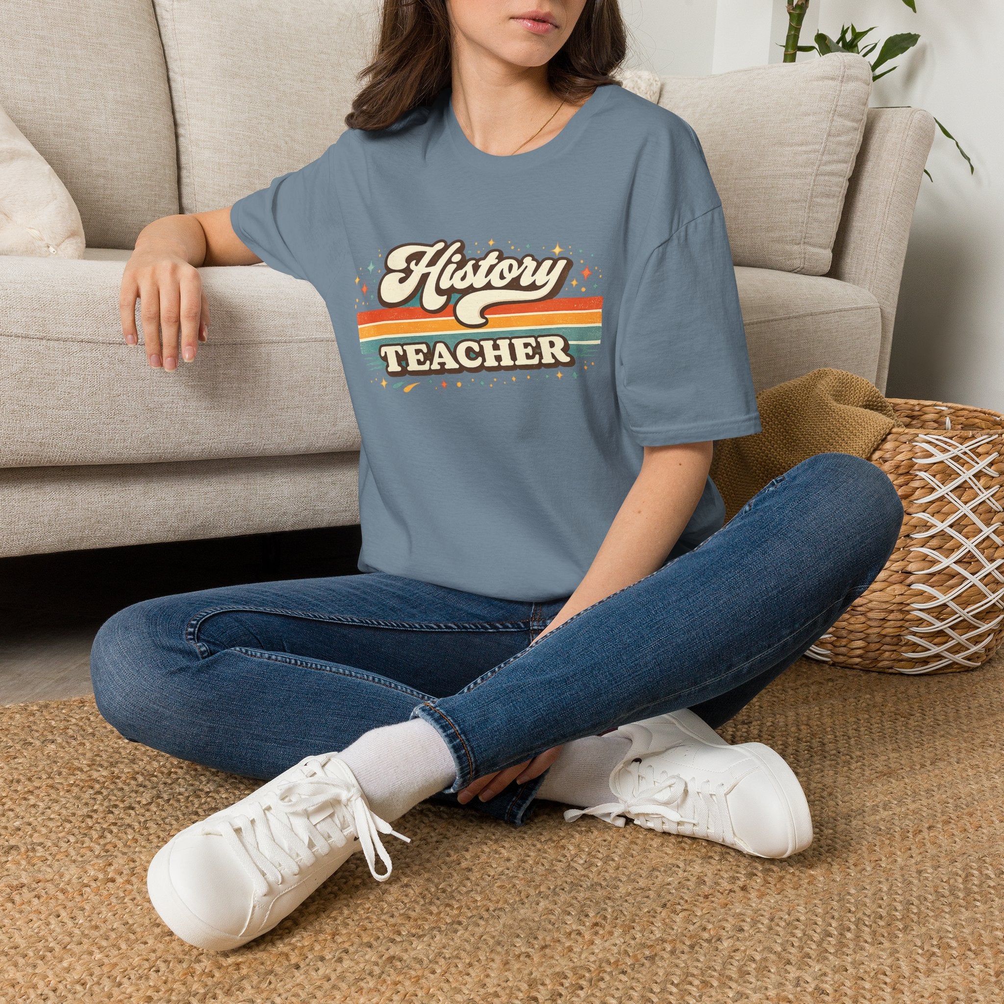 Retro History Teacher T-Shirt | Vintage Stripe History Teacher Shirt | Social Studies Teacher Tee | Back to School Gift