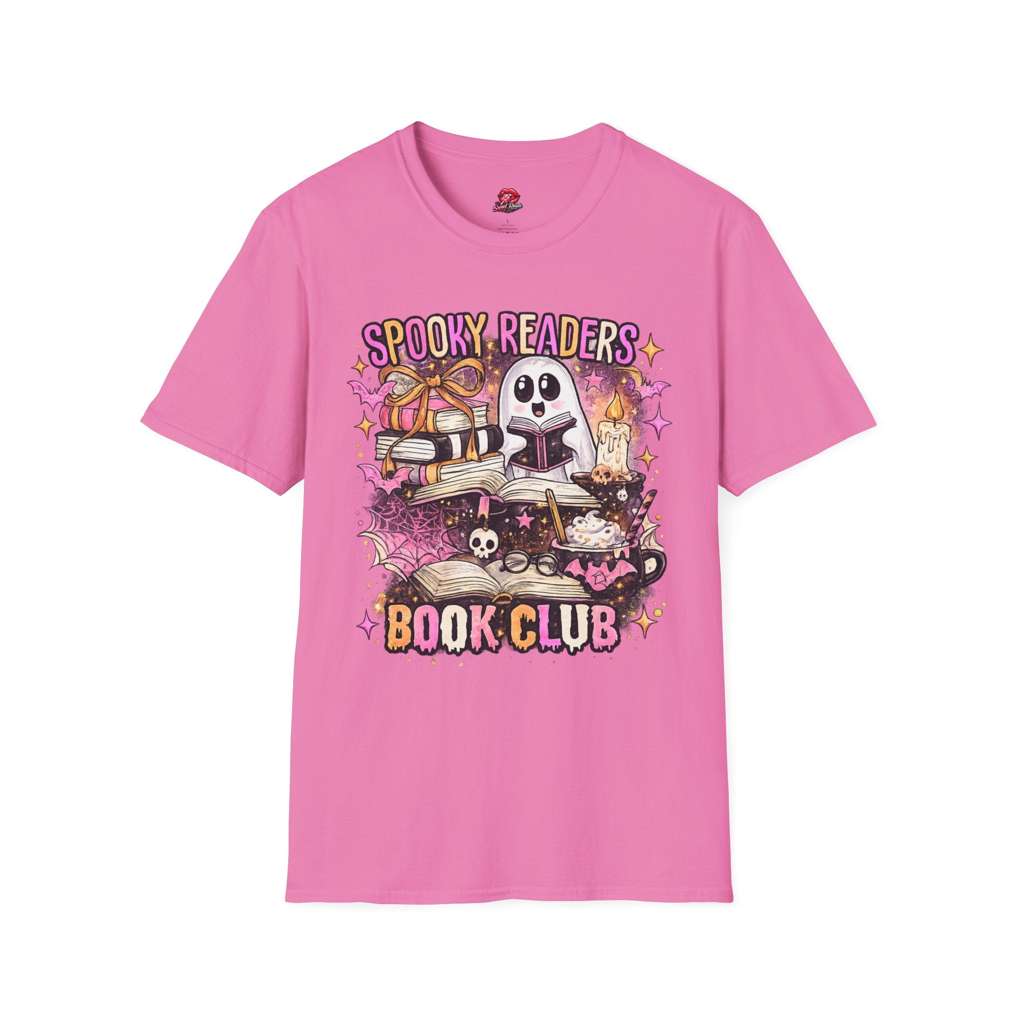 Spooky Readers Book Club Shirt | Cute Ghost Reading T-Shirt | Halloween Book Lover Tee | Retro Fall Book Club Graphic Shirt