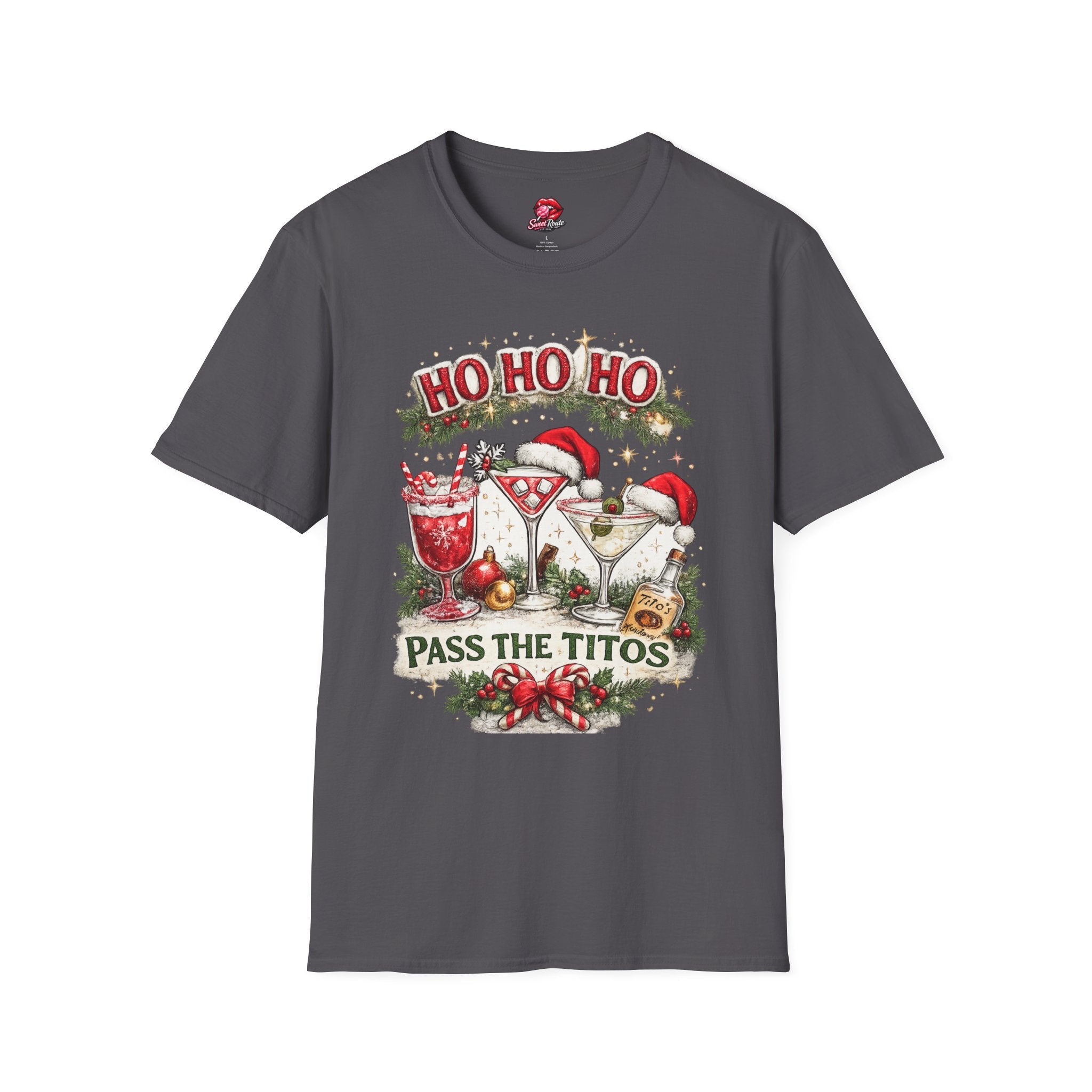Ho Ho Ho Pass the Titos Christmas T-Shirt