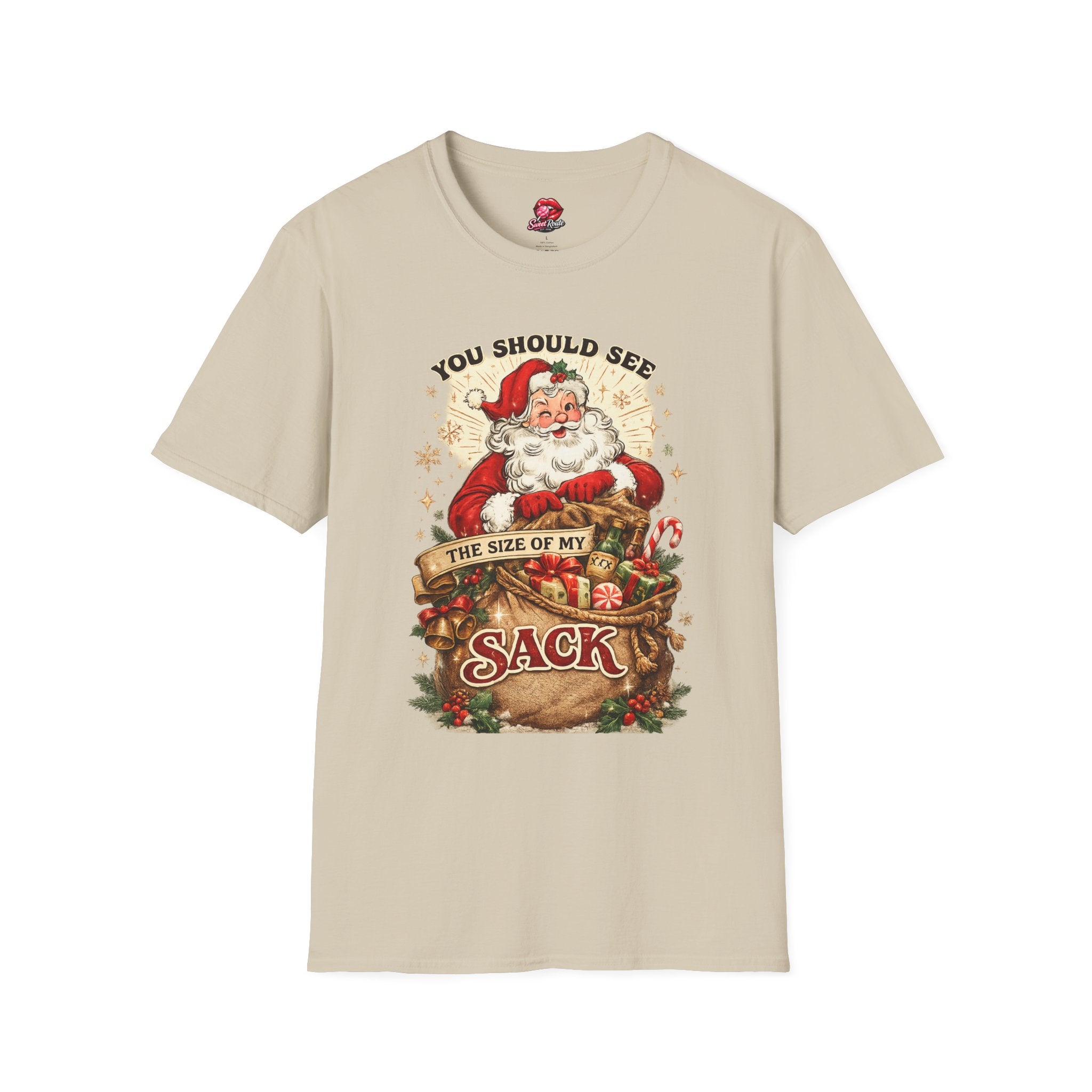 Vintage Santa You Should See The Size Of My Sack Christmas Tee