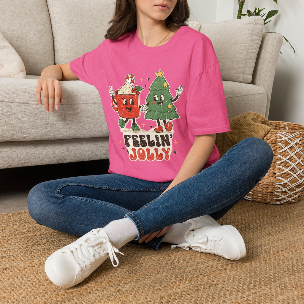 Feelin' Jolly mug and Christmas tree T-Shirt