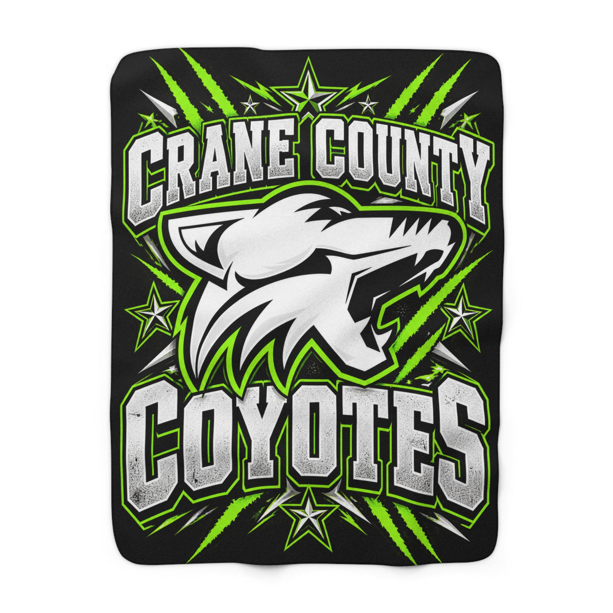 Crane County Coyotes Sherpa Fleece Blanket