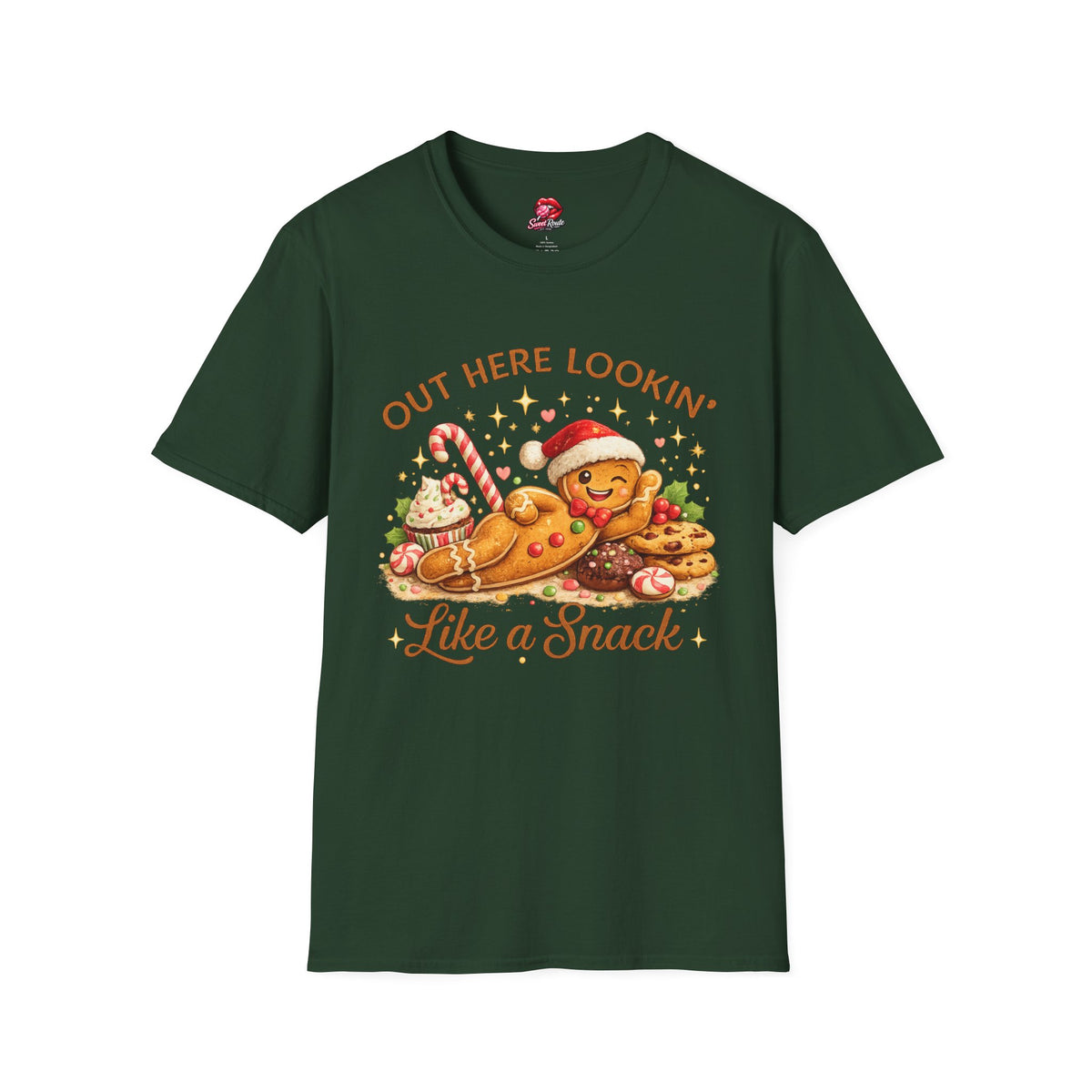 Gingerbread Cookie Santa Hat T-Shirt
