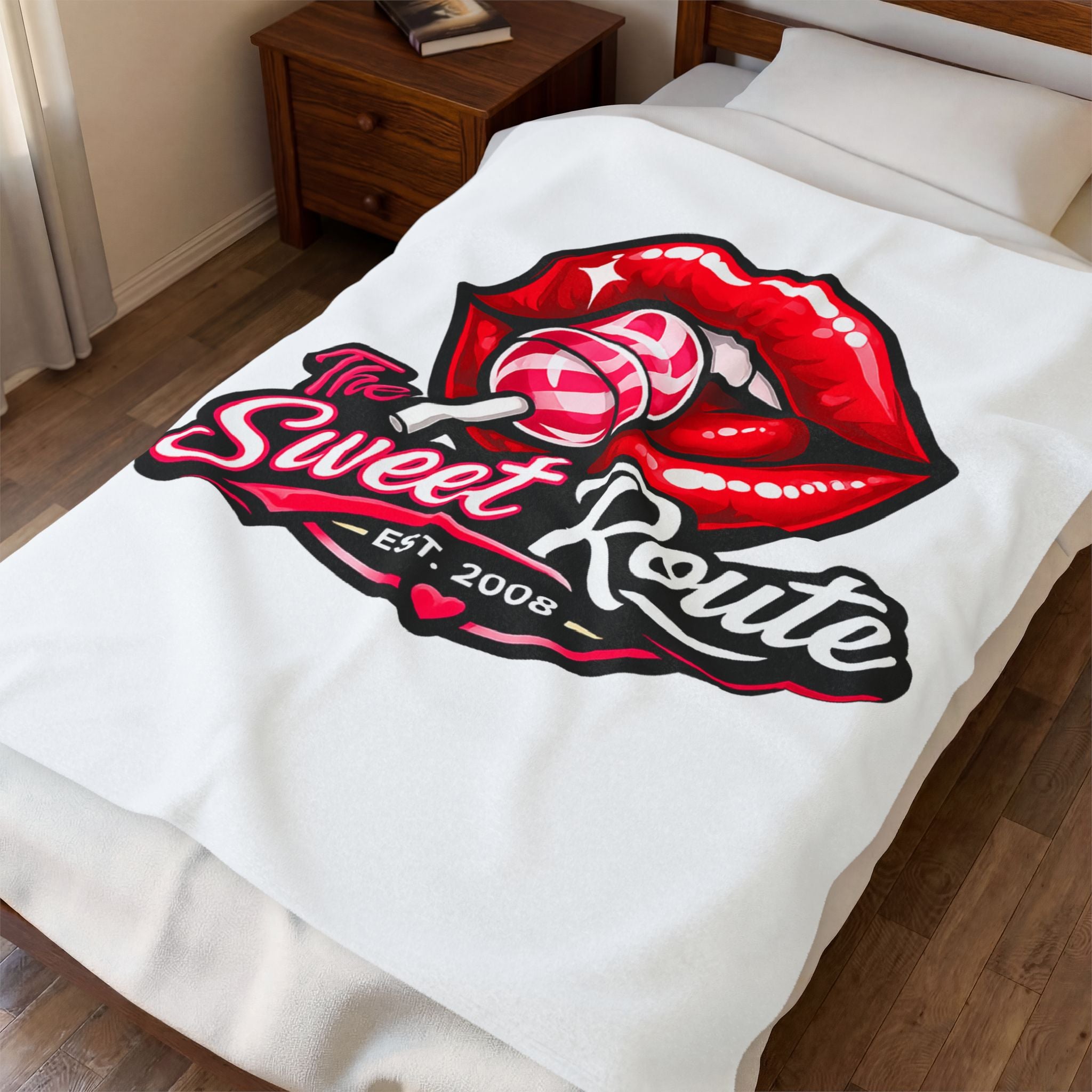 Sweet Route Logo Velveteen Plush Blanket