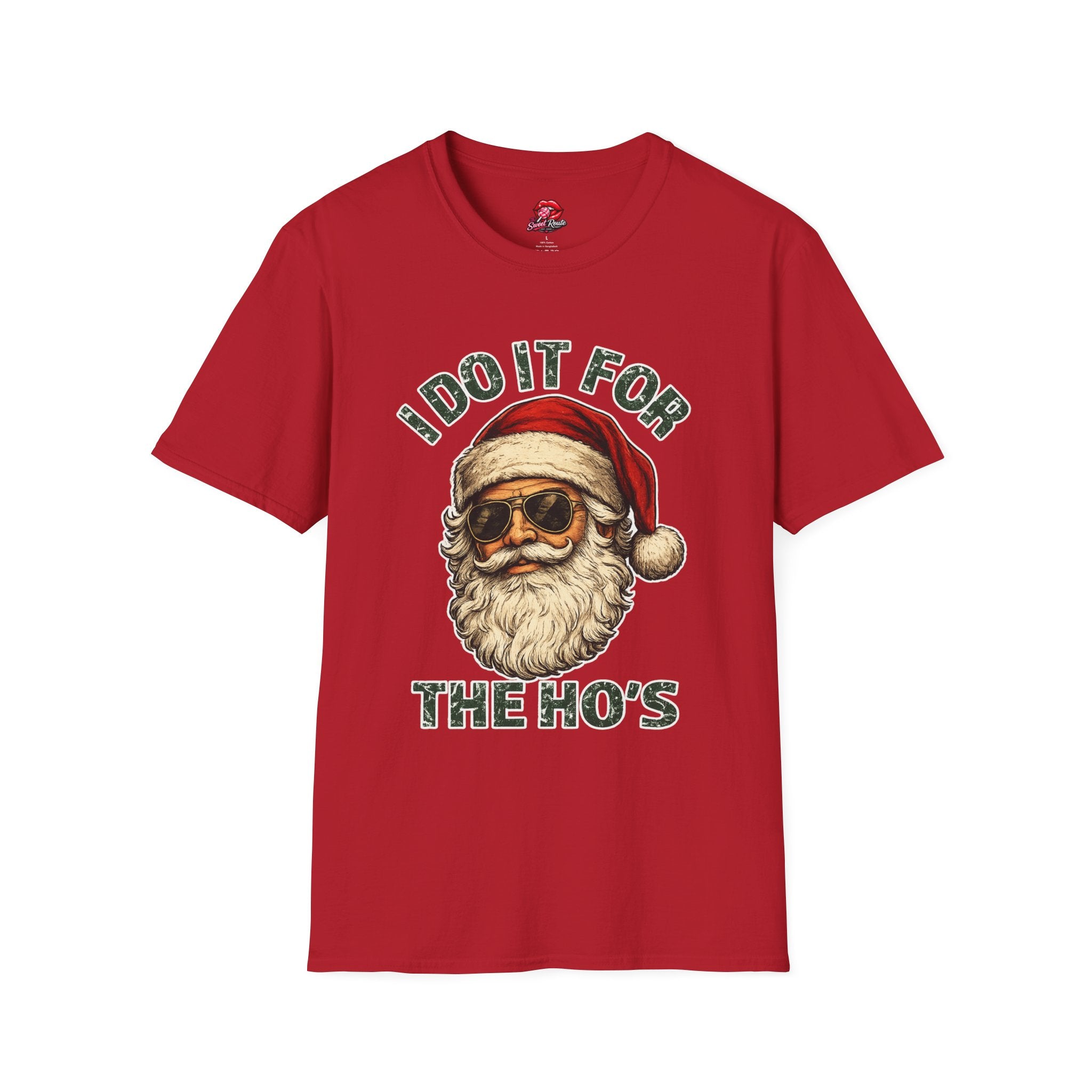 I Do It For The Ho's Santa Face T-Shirt