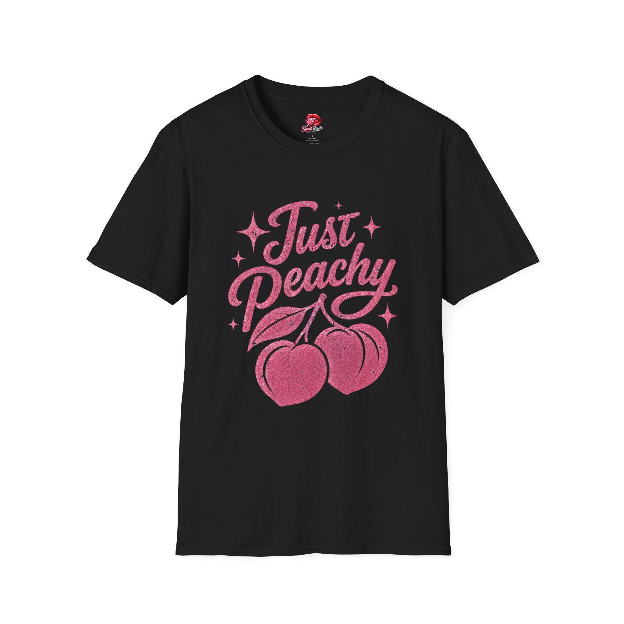 Just Peachy script with cherries T-Shirt