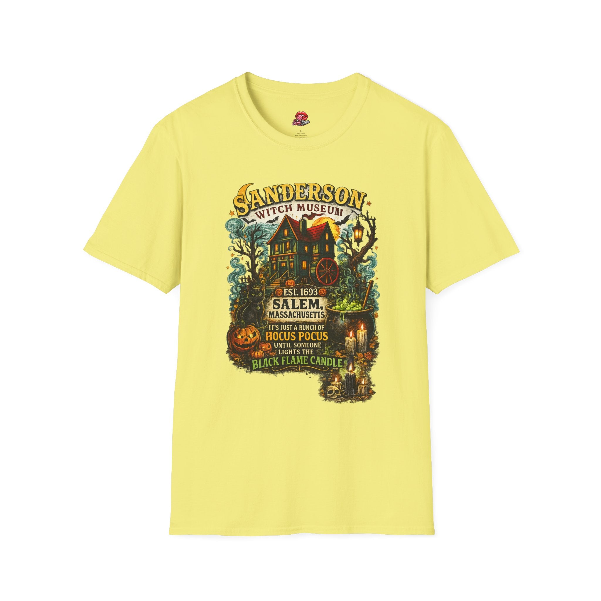 Sanderson Witch Museum Shirt | Vintage Salem Halloween T-Shirt | Witchy Halloween Graphic Tee | Retro Spooky Season Fall Shirt