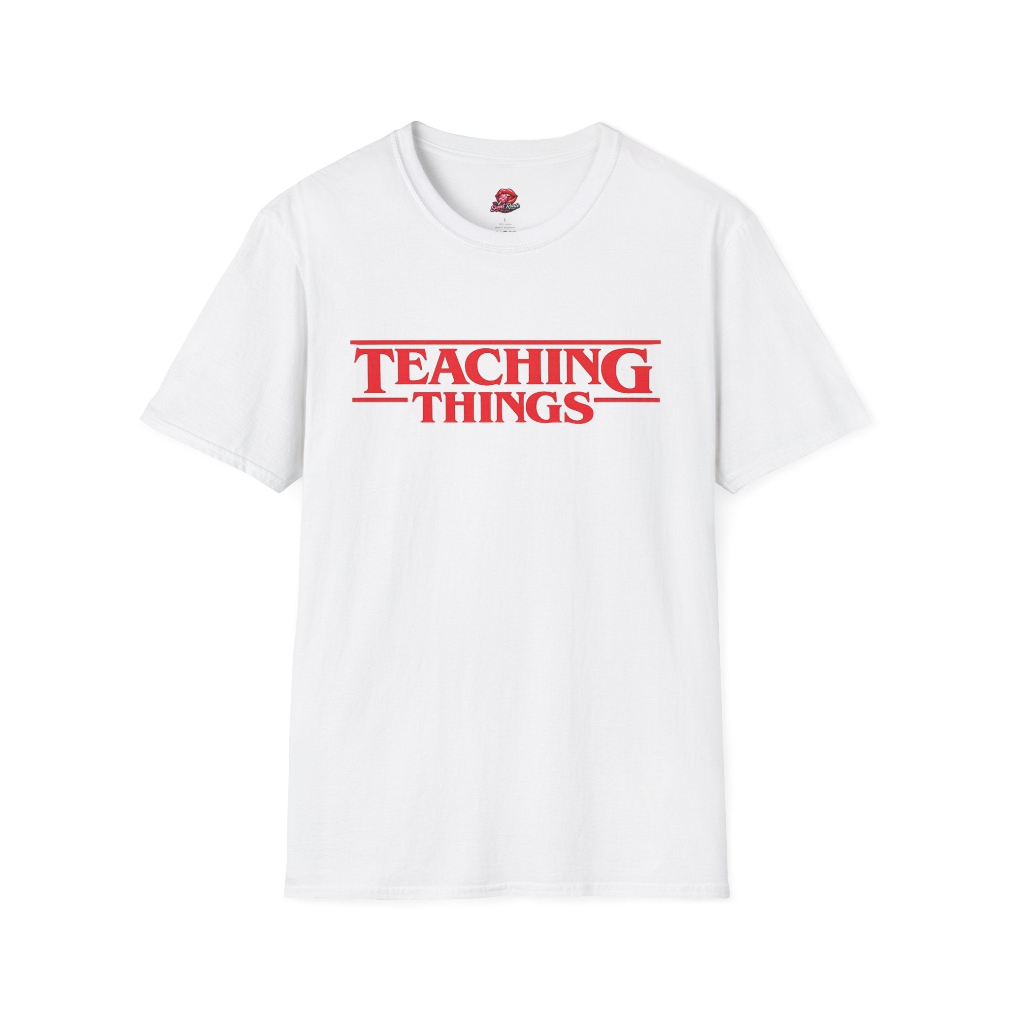 Teaching Things Retro Teacher T-Shirt | Vintage Red Graphic Teacher Tee | Funny Educator Shirt | Back to School Gift