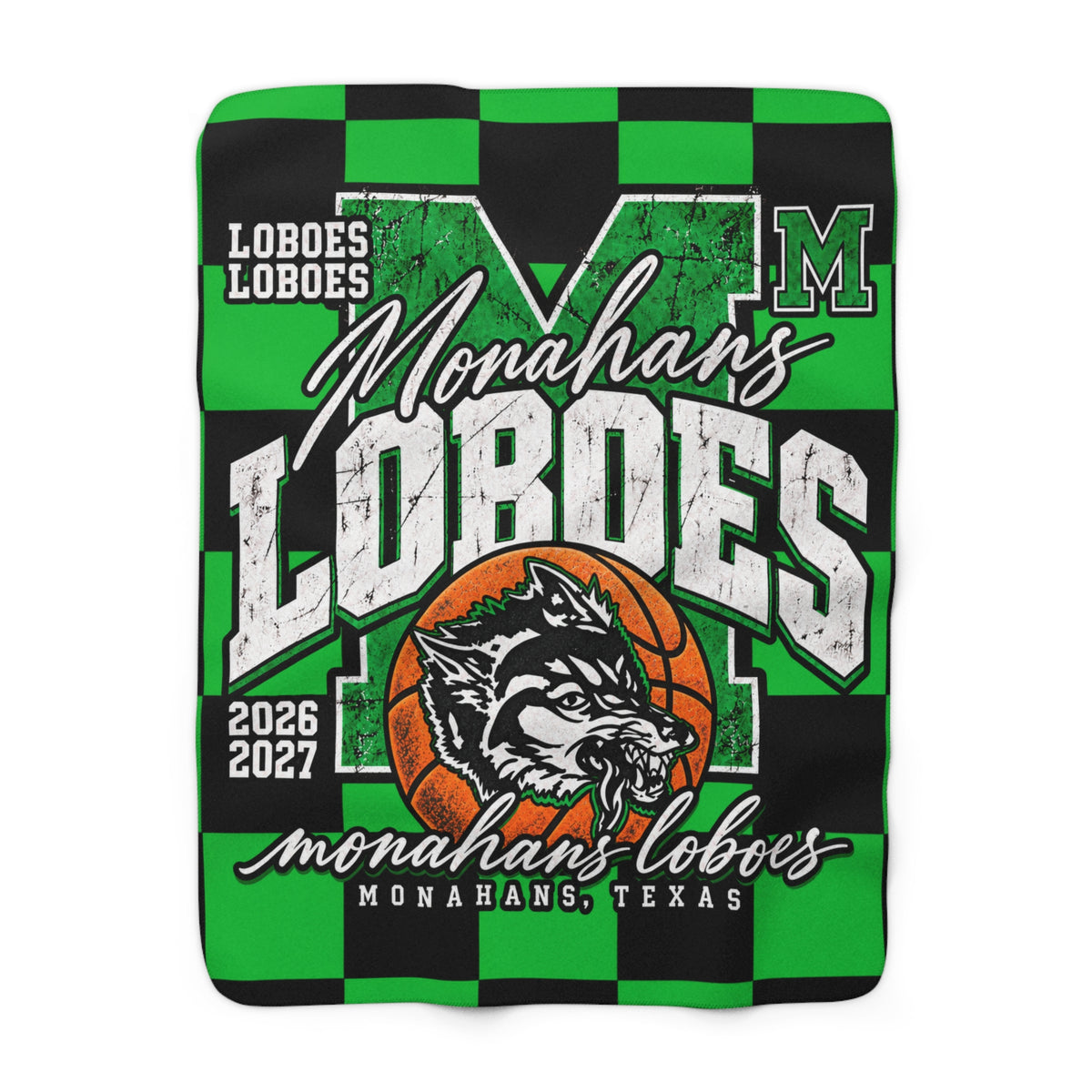 Monahans Loboes Sherpa Fleece Blanket
