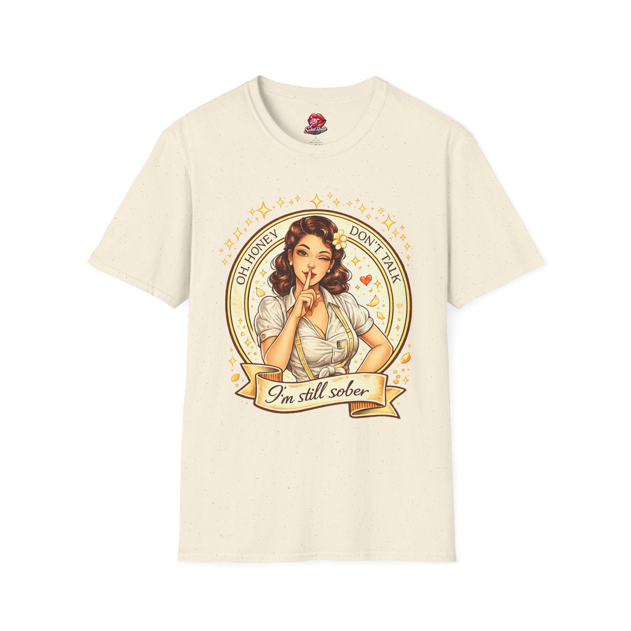 Oh Honey Don't Talk Retro Pinup Tee