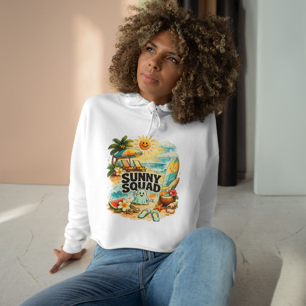 Sunny Squad Crop Hoodie