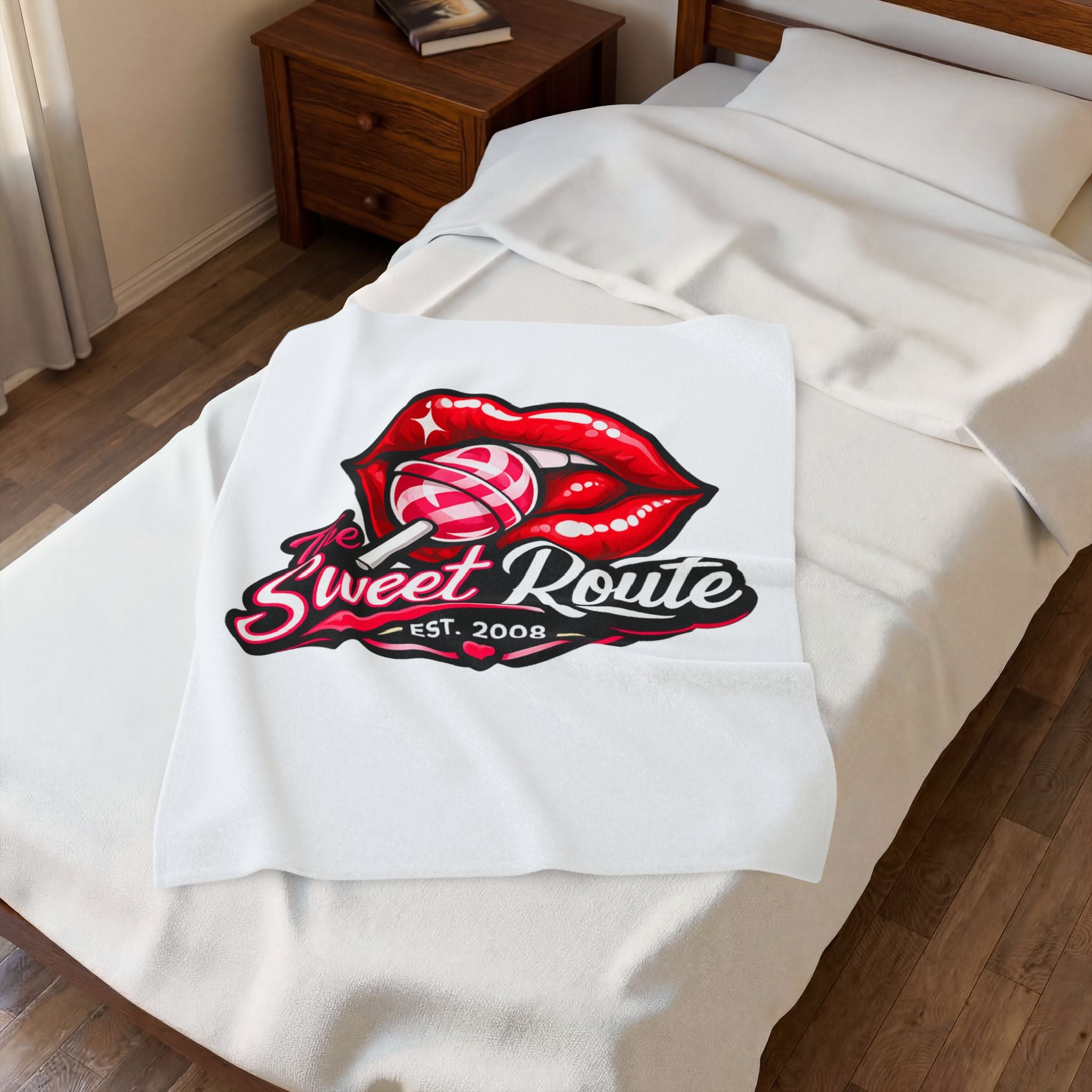 Sweet Route Logo Velveteen Plush Blanket