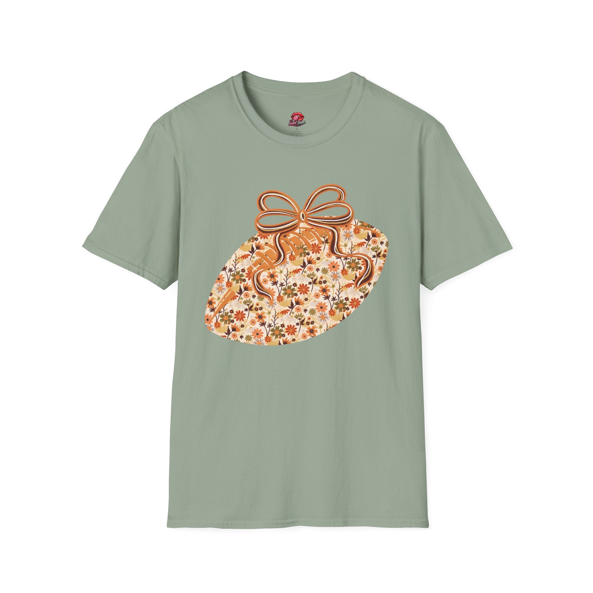 Floral Pumpkin Bow T‑Shirt