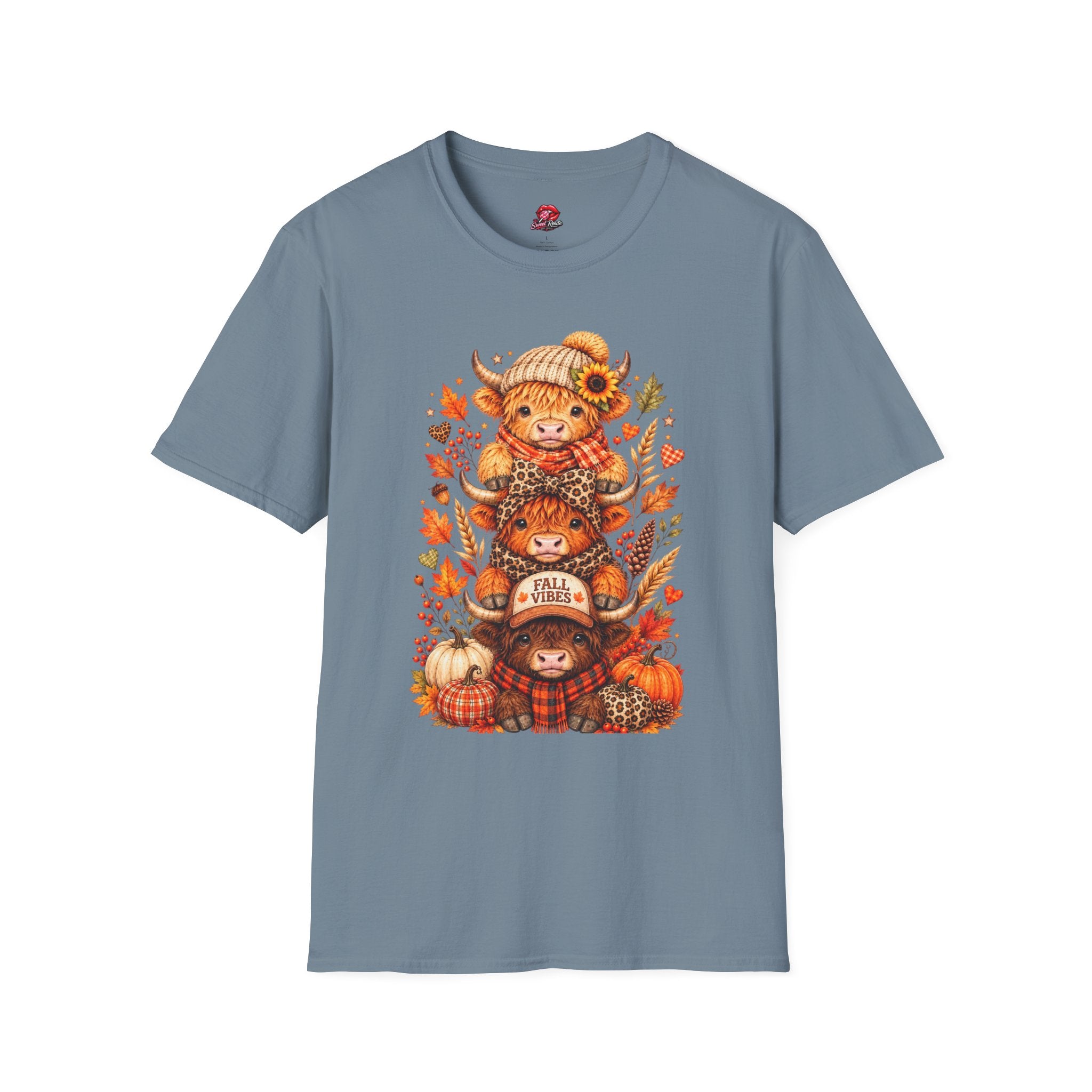 Autumn Highland Cow Stack T-Shirt
